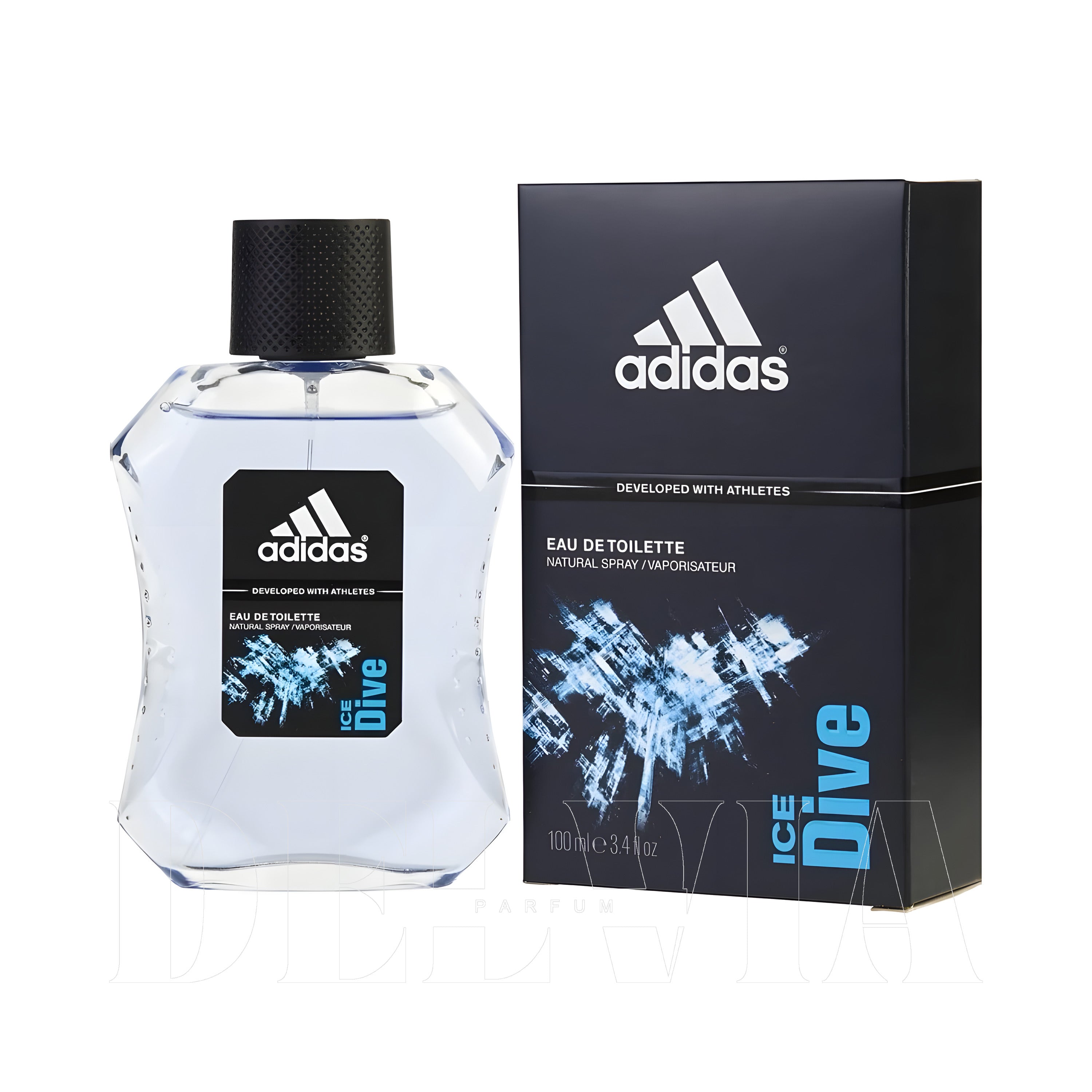 Adidas Ice Dive 2 ml dekant parfüm — kutu ve şişe görseli