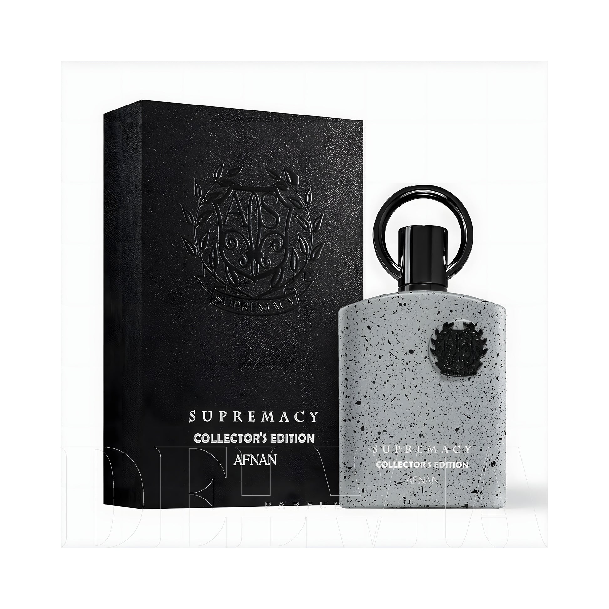 Afnan Supremacy 3 ml dekant parfüm — kutu ve şişe görseli