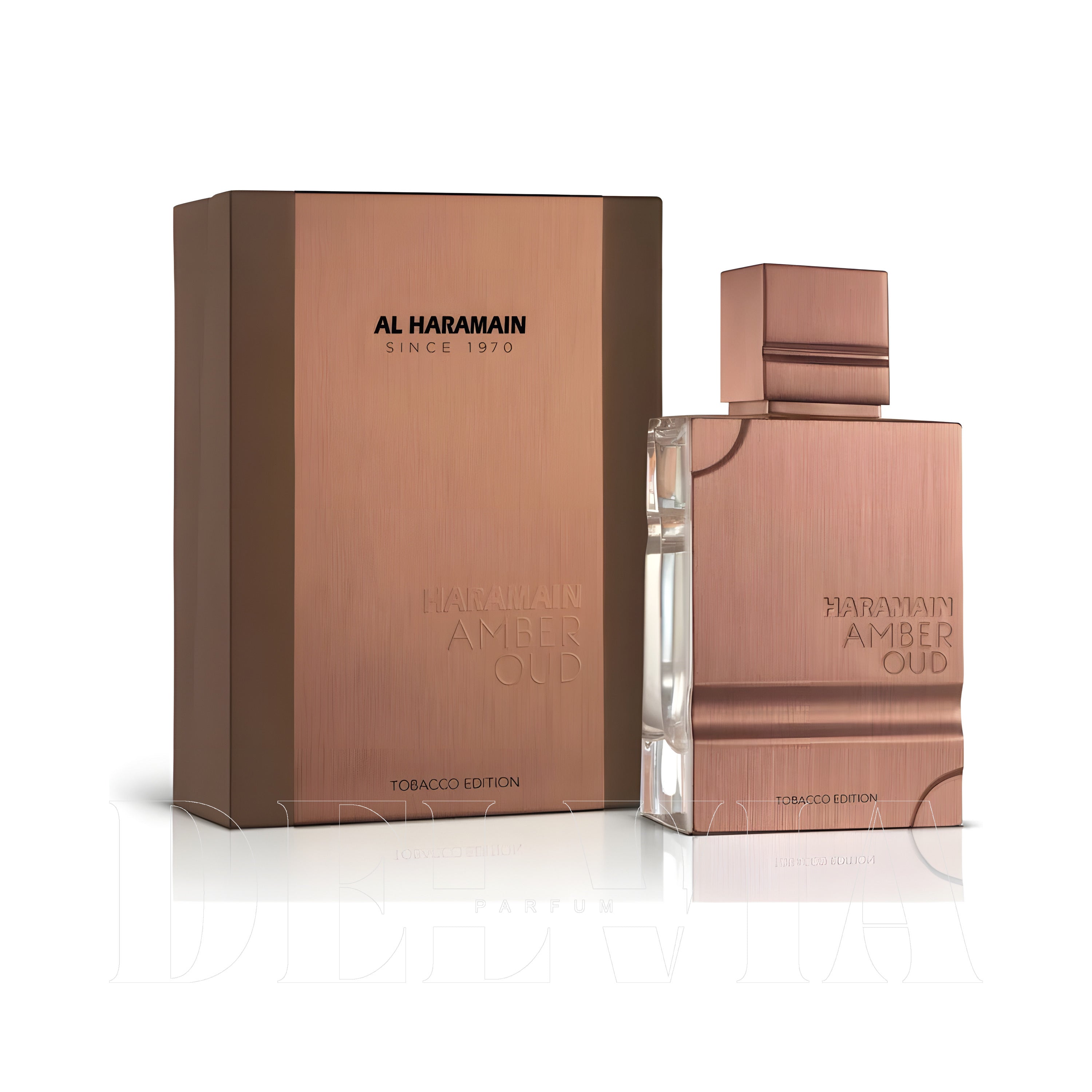 Al Haramain Amber Oud Tobacco Edition Araba Kokusu — kutu ve şişe görseli