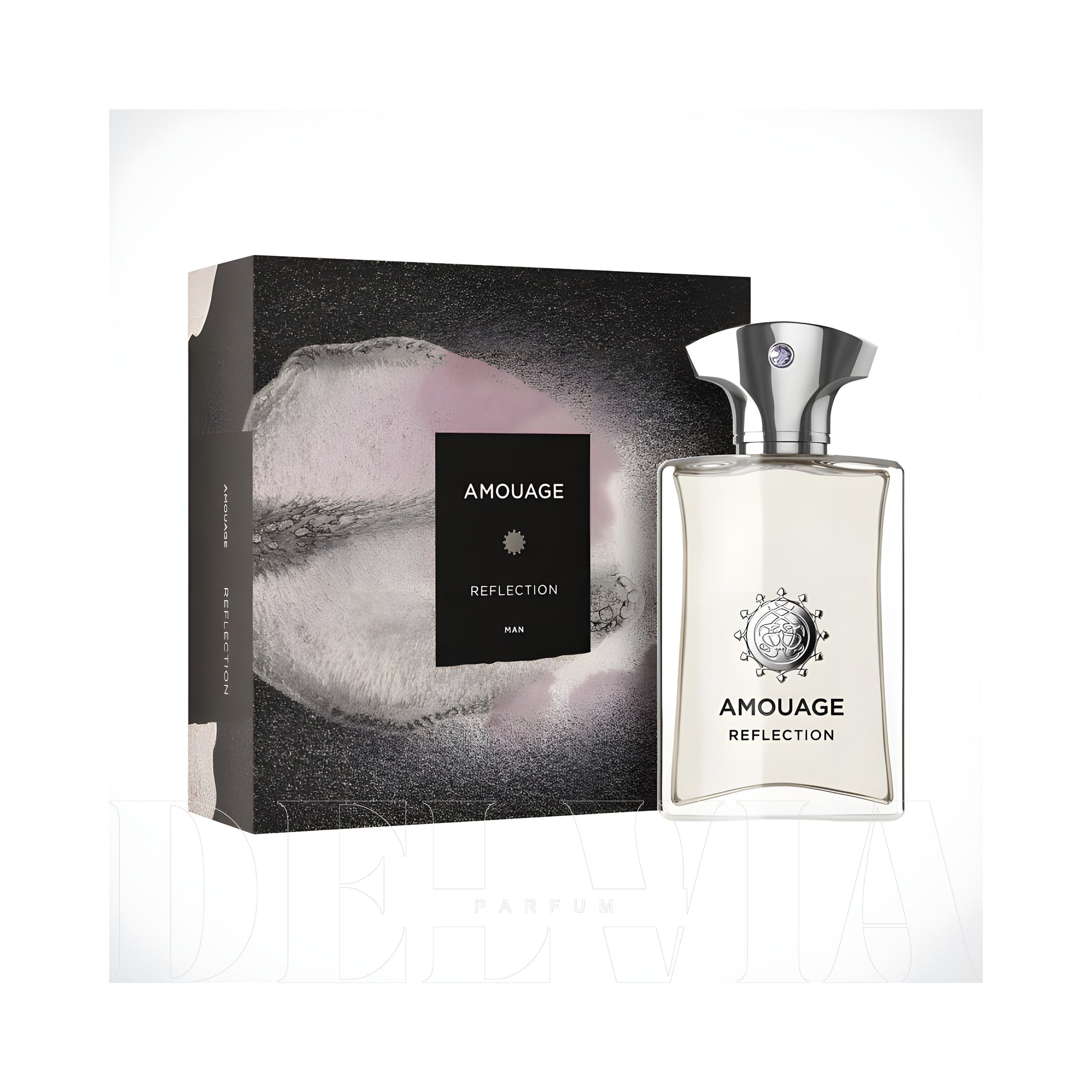 Amouage Reflection Man Katı Parfum — kutu ve şişe görseli