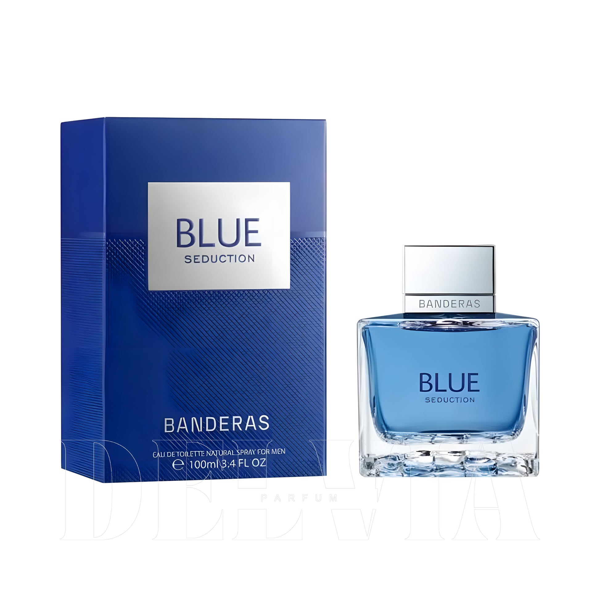 Antonio Banderas Blue Seduction 5 ml dekant parfüm — kutu ve şişe görseli