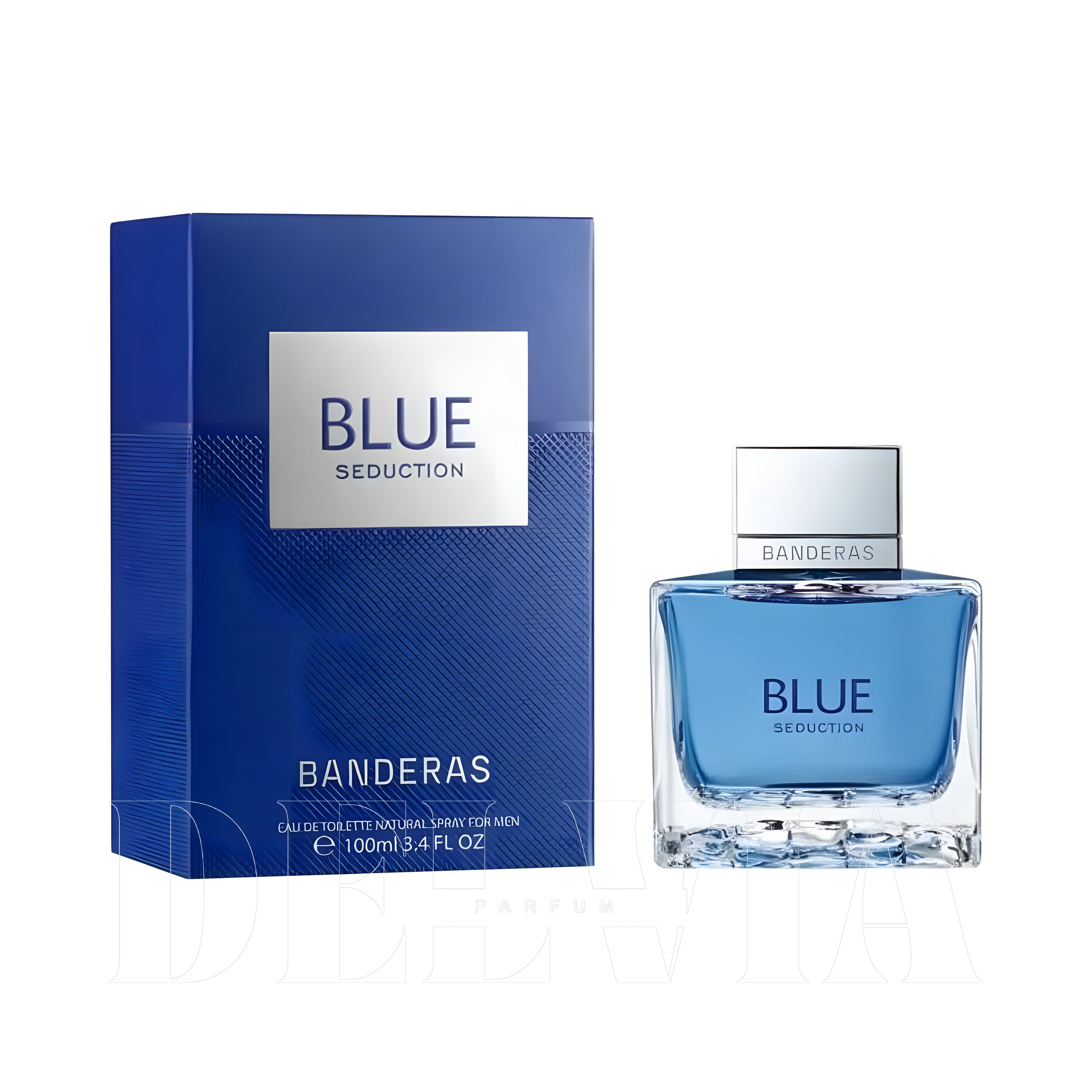 Antonio Banderas Blue Seduction Katı Parfum — kutu ve şişe görseli