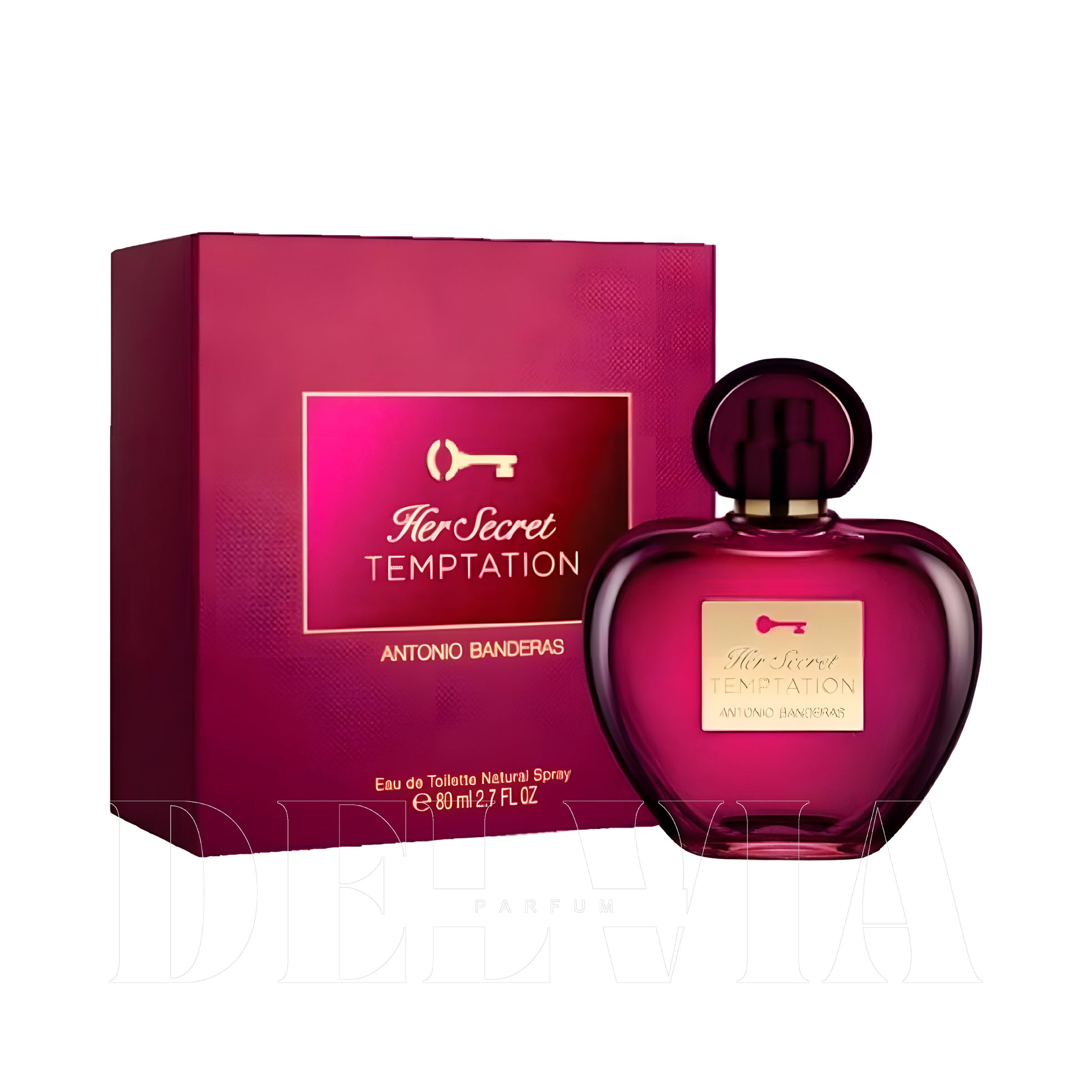 Antonio Banderas Her Secret Temptation 20 ml dekant parfüm — kutu ve şişe görseli