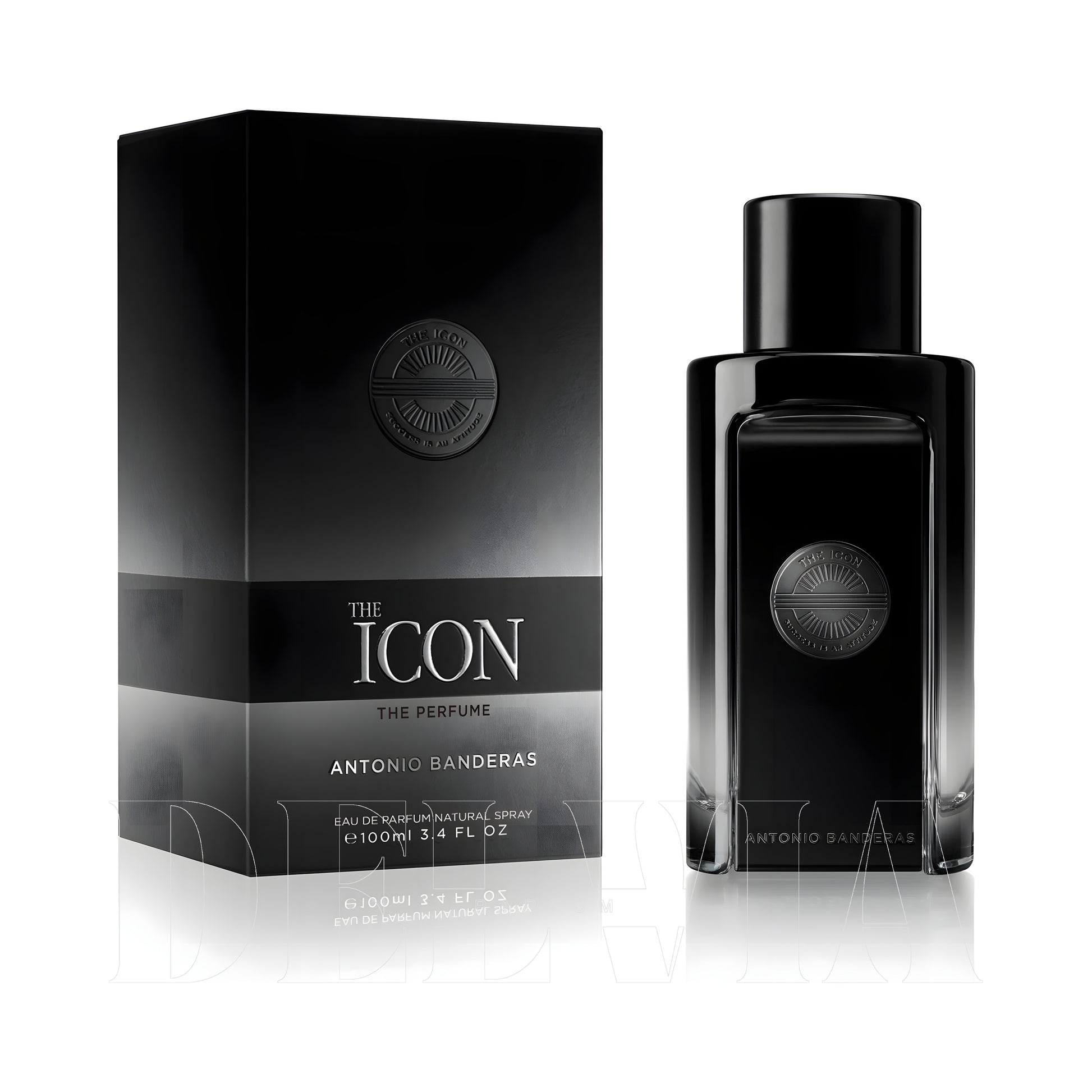 Antonio Banderas The Icon The Perfume 1 ml dekant parfüm — kutu ve şişe görseli