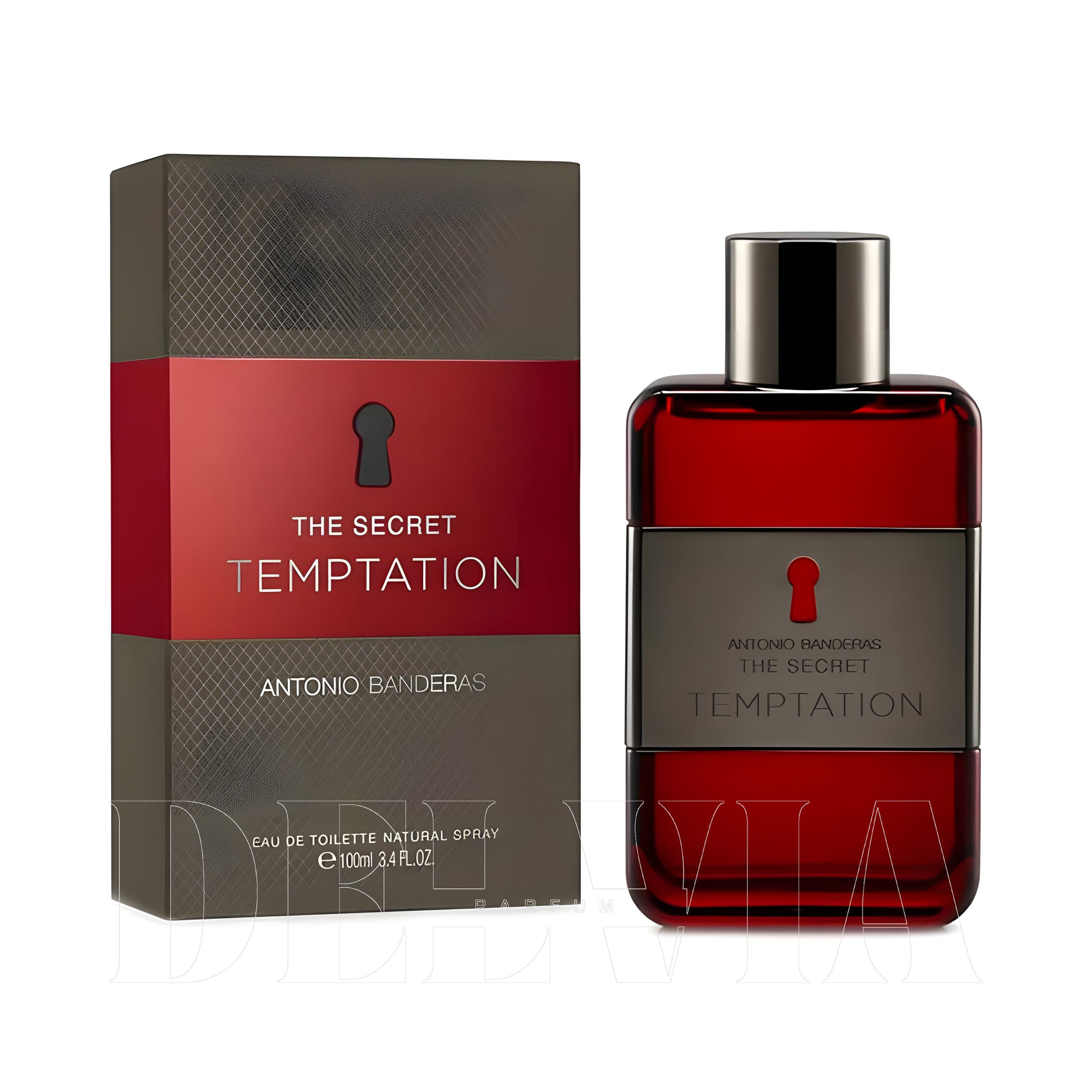 Antonio Banderas The Secret Temptation 2 ml dekant parfüm — kutu ve şişe görseli