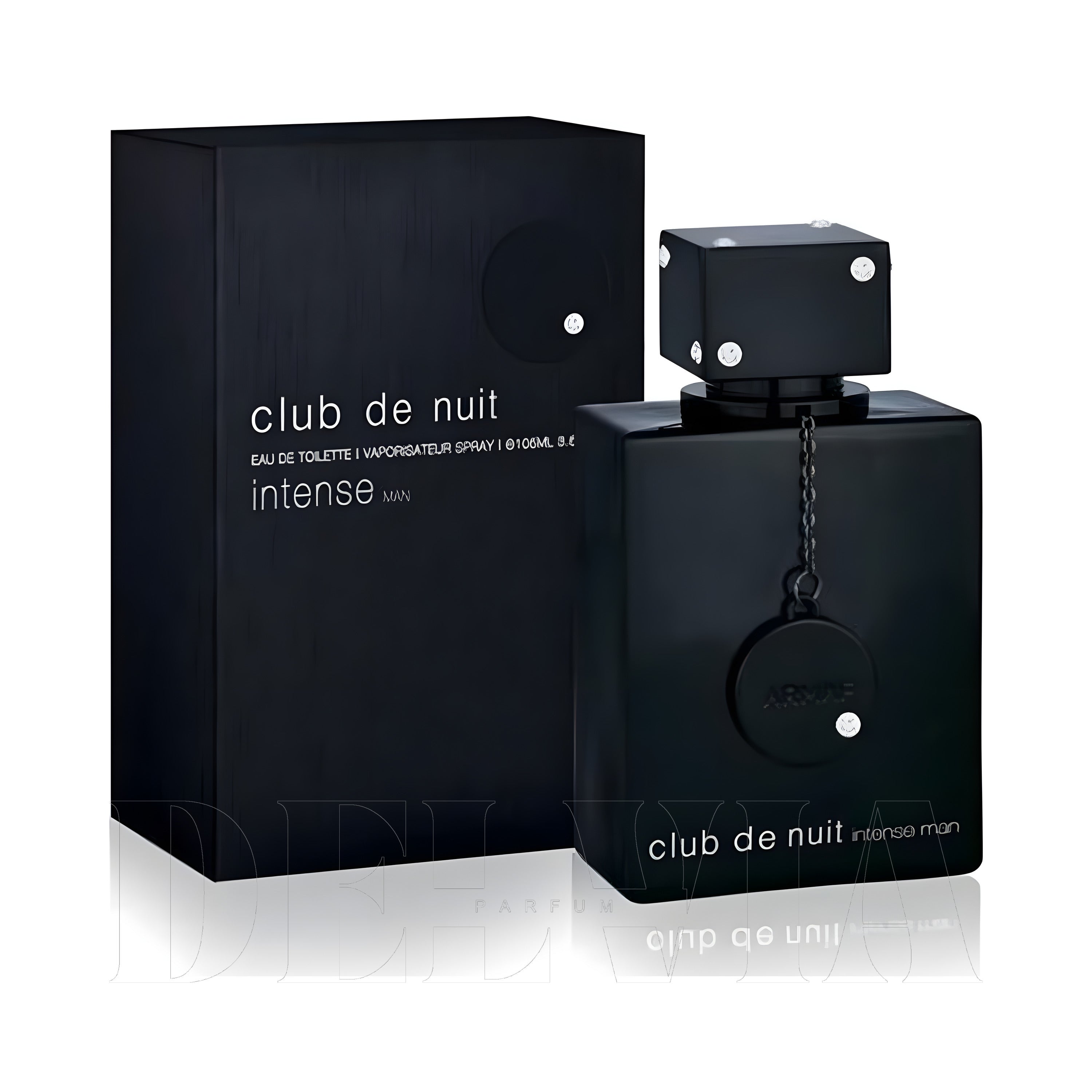 Armaf Club De Nuit Intense 3 ml dekant parfüm — kutu ve şişe görseli