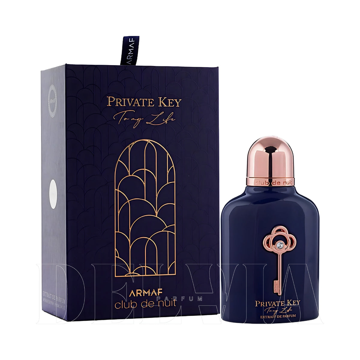 Armaf Club De Nuit Private Key To My Life Extrait De Parfum 2 ml dekant parfüm — kutu ve şişe görseli