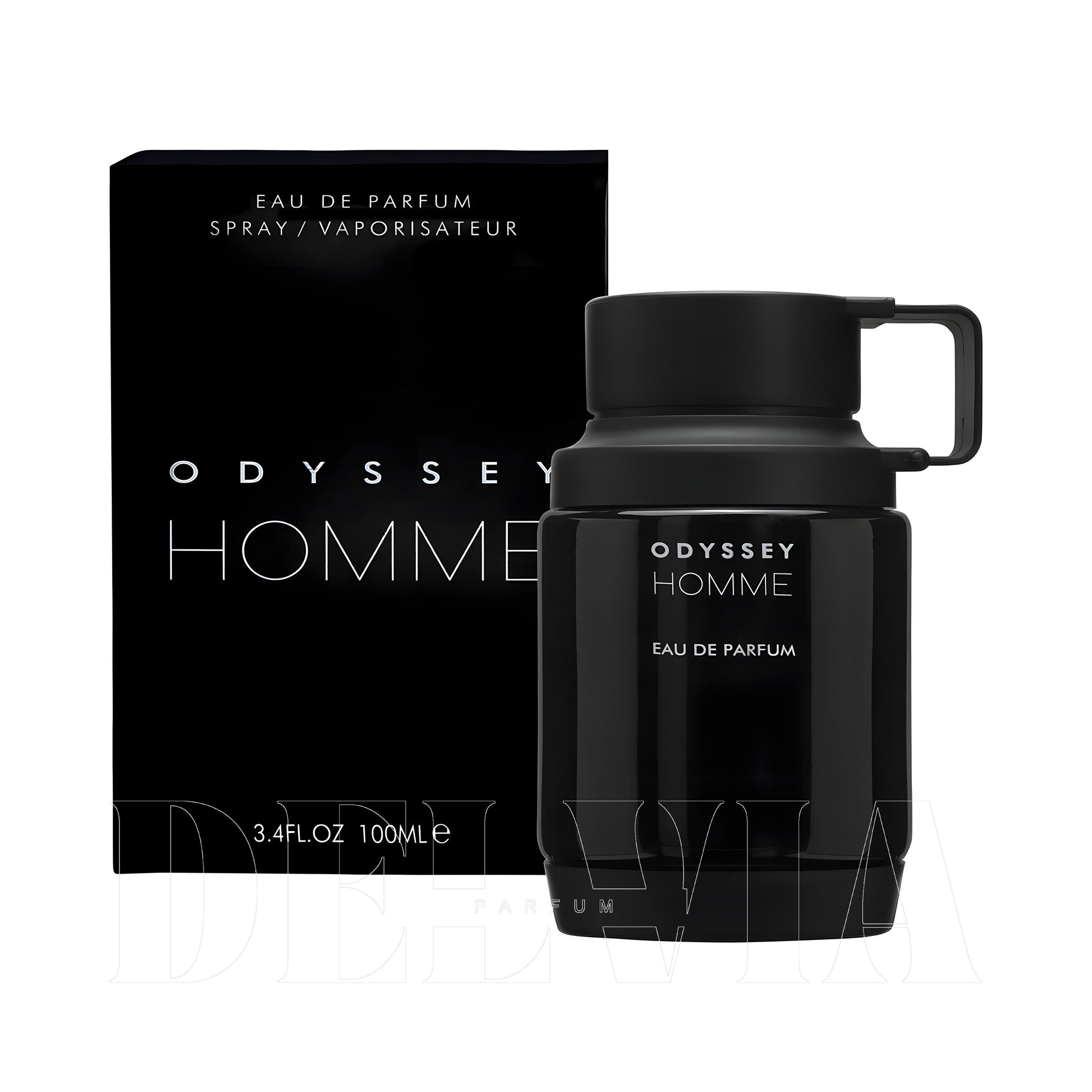 Armaf Odyssey Homme 2 ml dekant parfüm — kutu ve şişe görseli