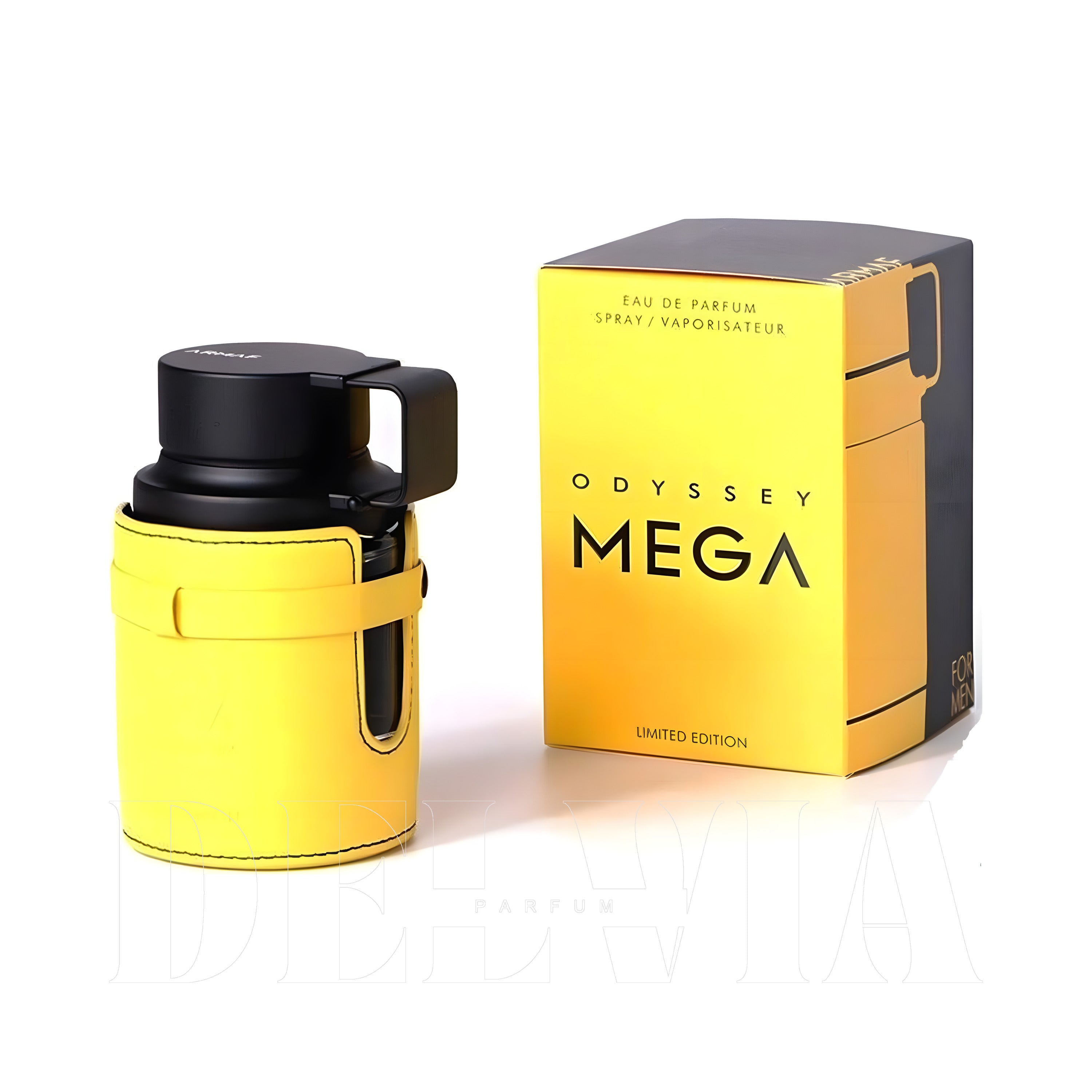 Armaf Odyssey Mega Limited Edition 8 ml dekant parfüm — kutu ve şişe görseli