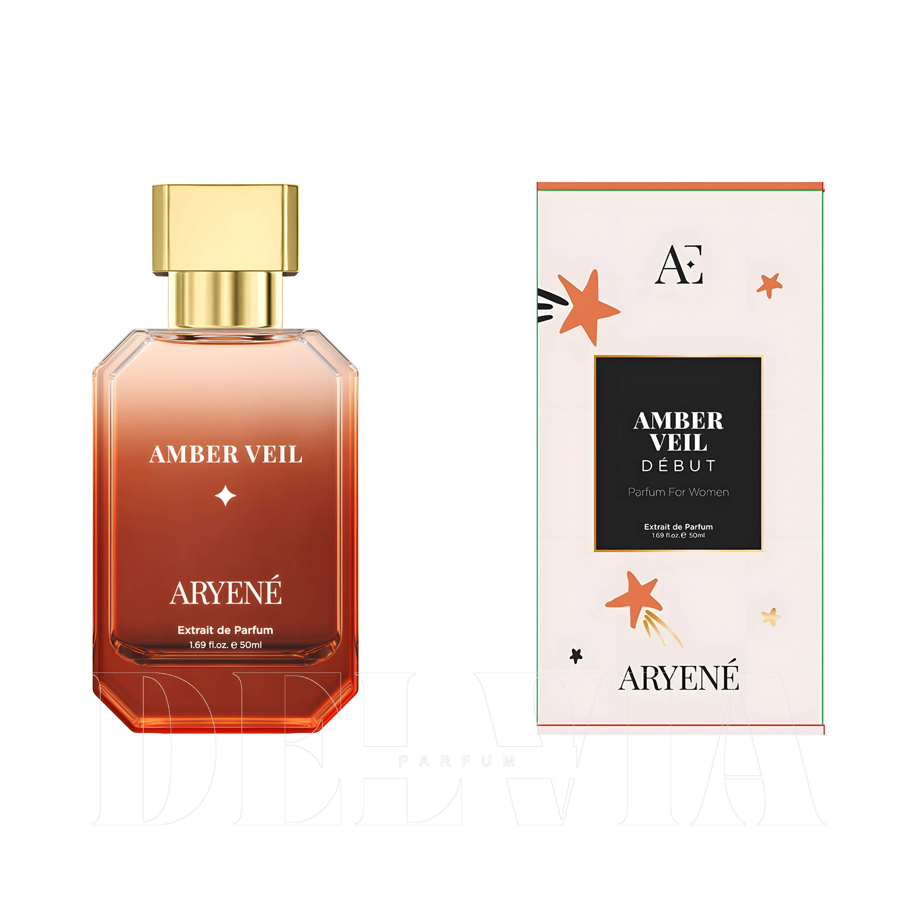 Aryene Amber Veil Debut Extrait De Parfum 30 ml dekant parfüm — kutu ve şişe görseli