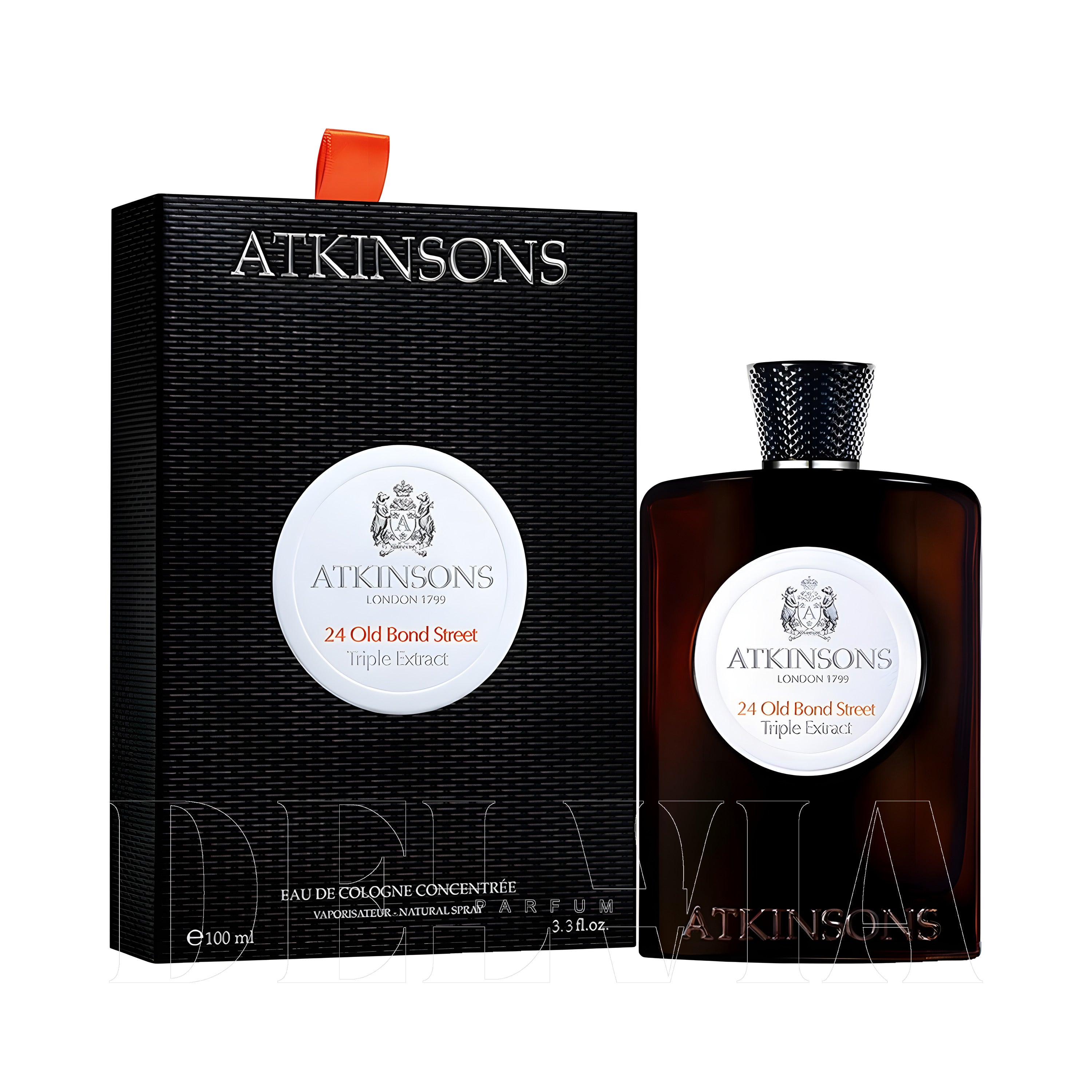 Atkinsons 24 Old Bond Street Triple Extract 8 ml dekant parfüm — kutu ve şişe görseli