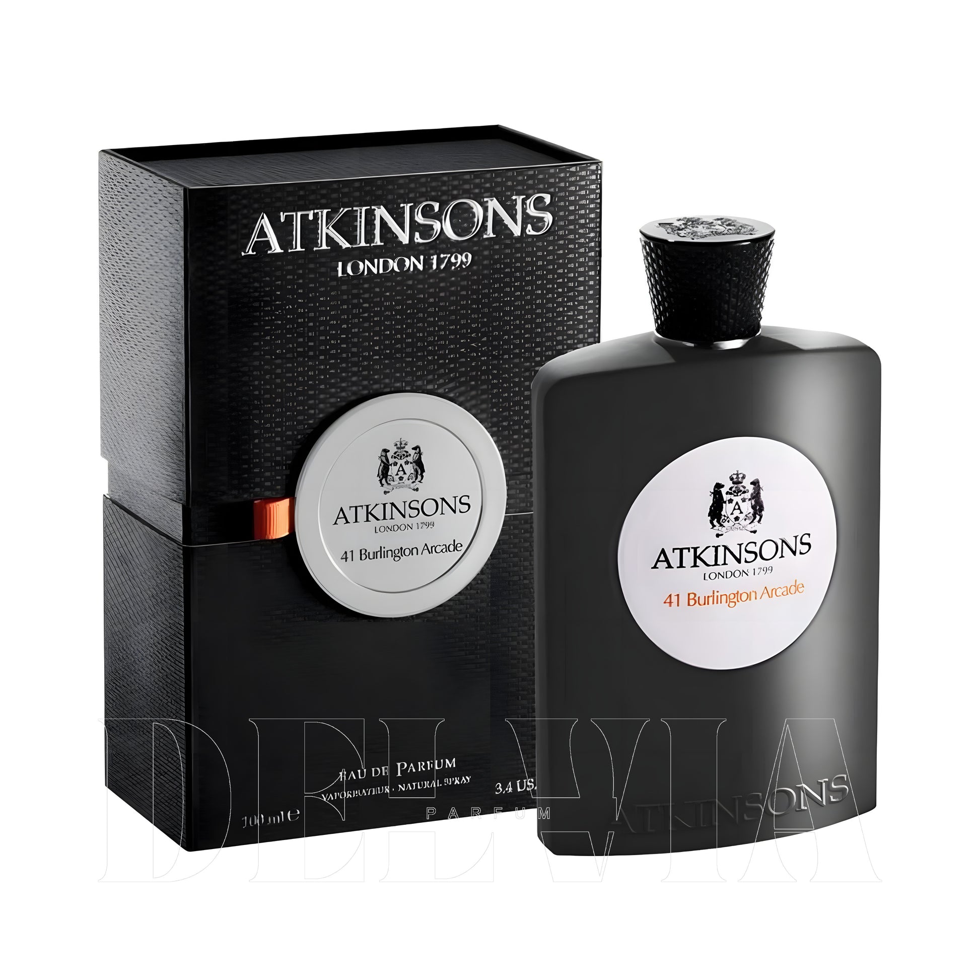 Atkinsons 41 Burlington Arcade 2 ml dekant parfüm — kutu ve şişe görseli