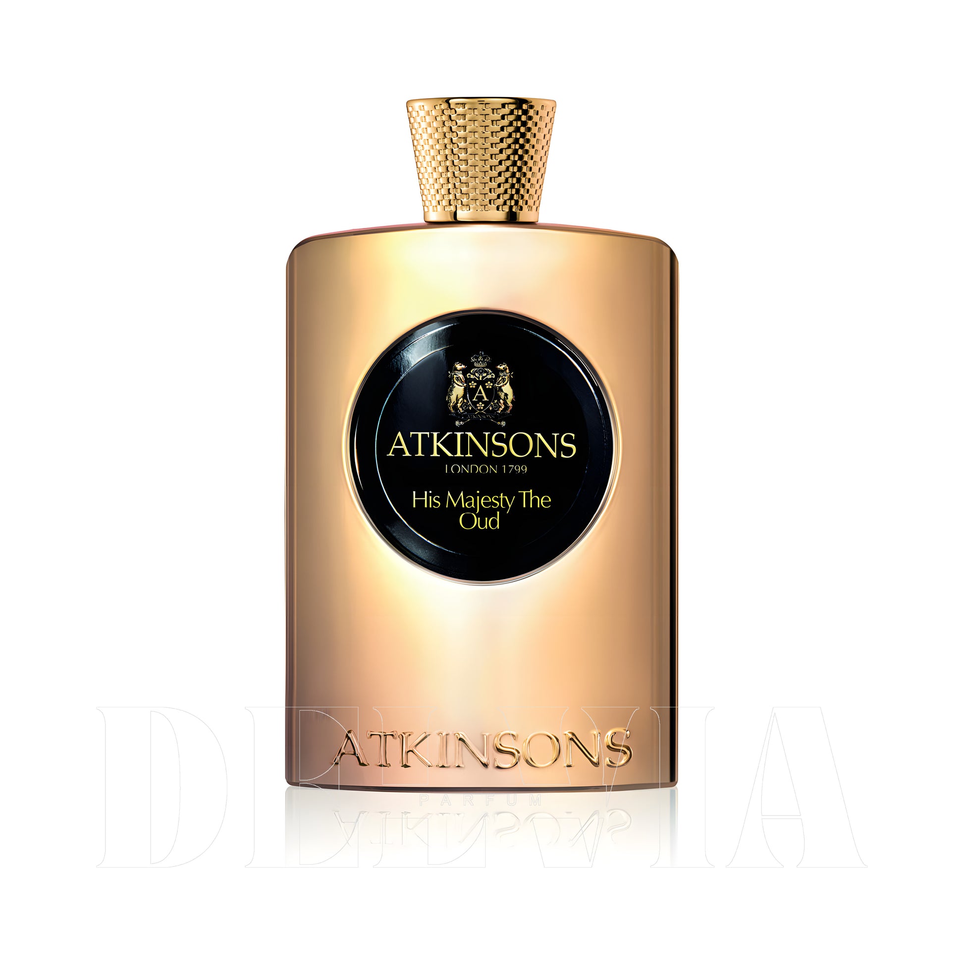 Atkinsons His Majesty The Oud 3 ml dekant parfüm — kutu ve şişe görseli
