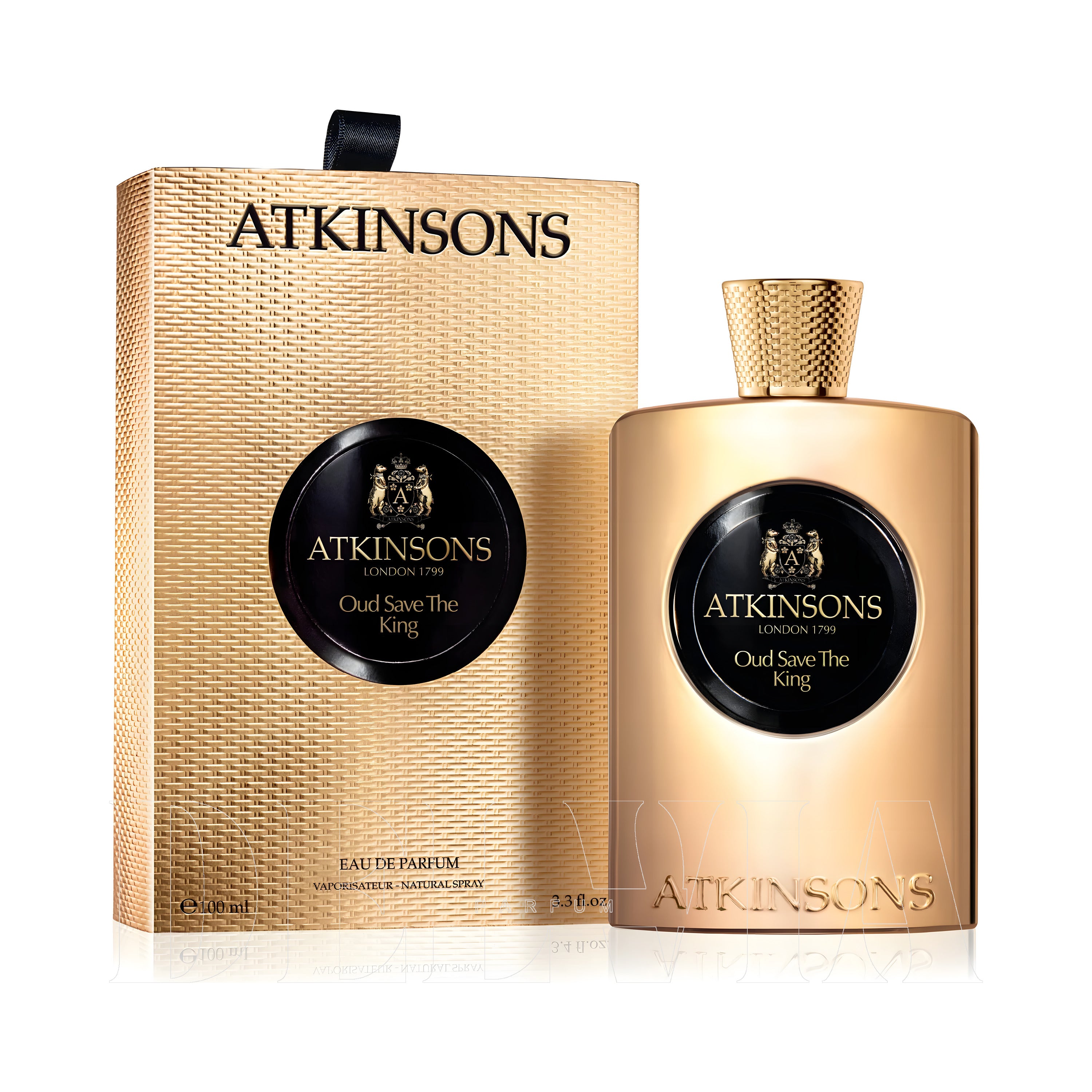 Atkinsons Oud Save The King 2 ml dekant parfüm — kutu ve şişe görseli