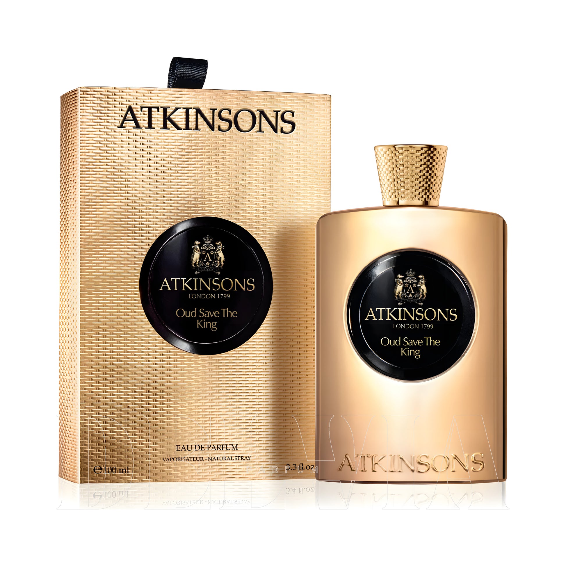 Atkinsons Oud Save The King 3 ml dekant parfüm — kutu ve şişe görseli