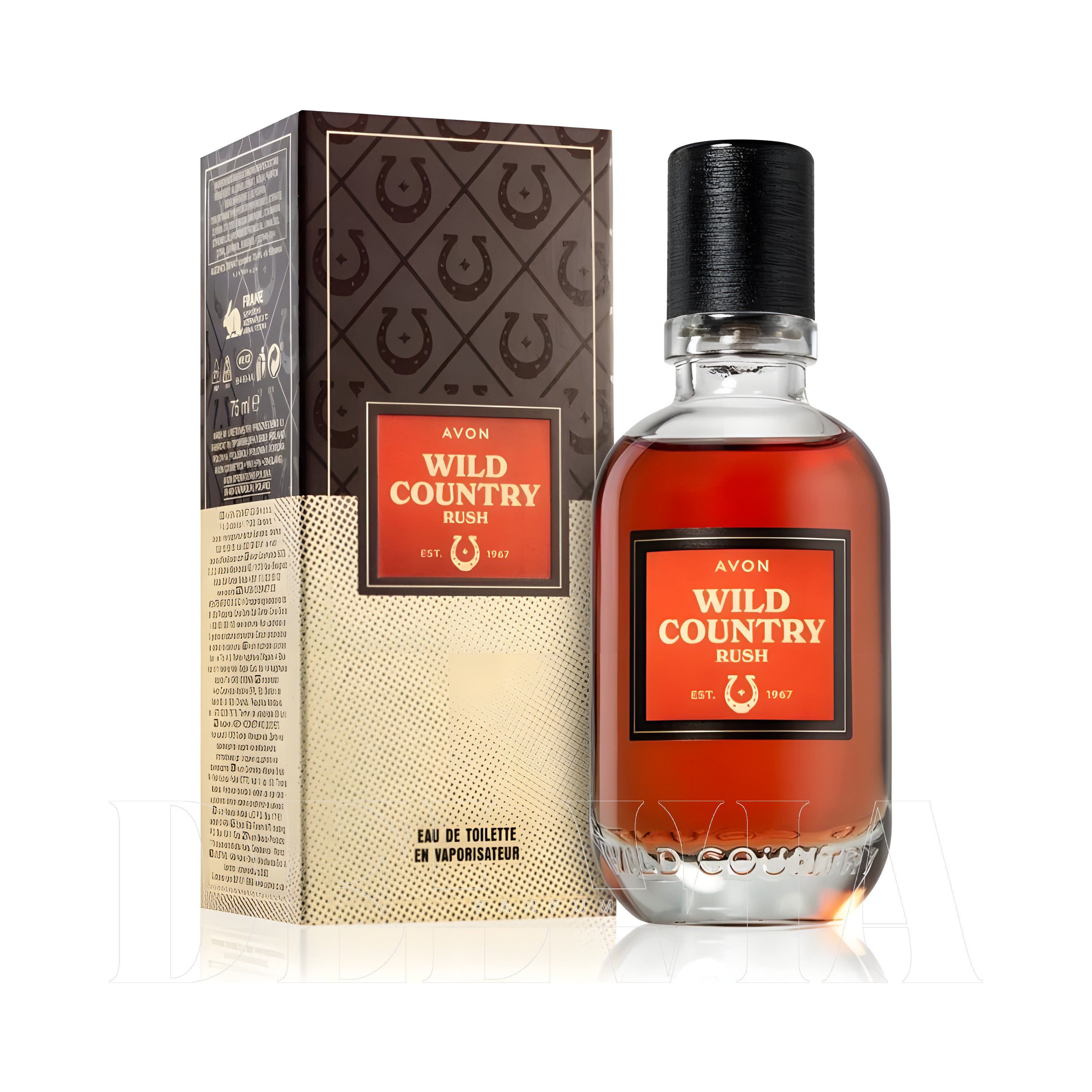 Avon Avon Wild Country Rush 3 ml dekant parfüm — kutu ve şişe görseli