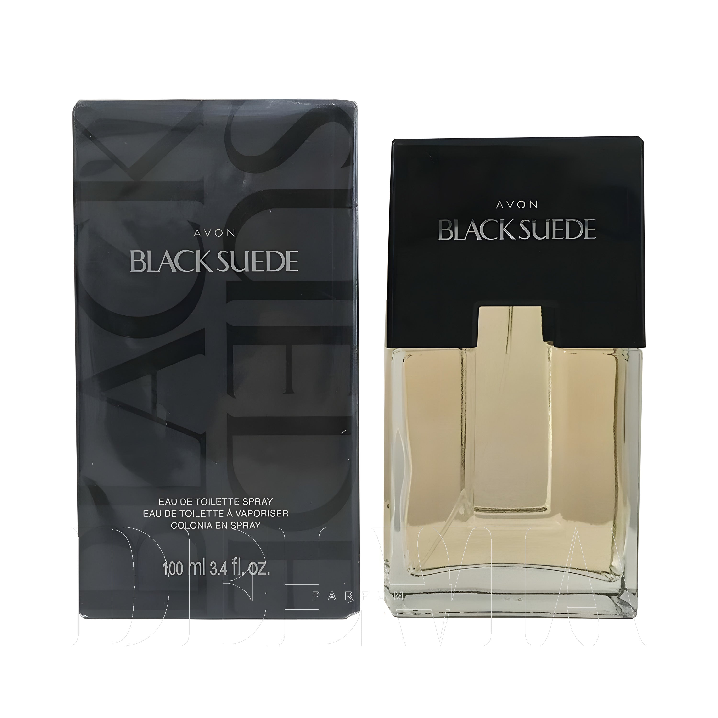 Avon Black Suede Oda Kokusu — kutu ve şişe görseli