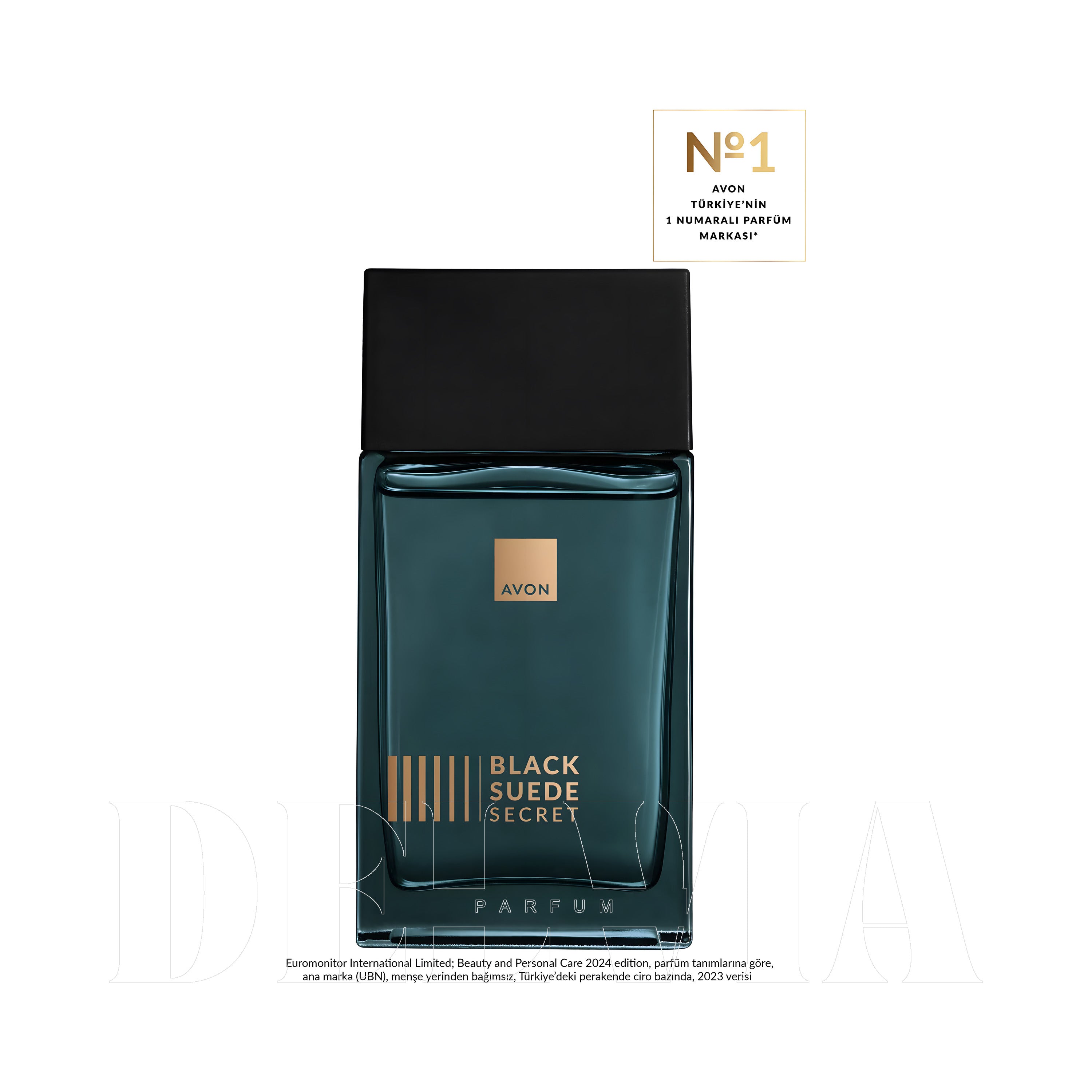 Avon Black Suede Secret Erkek 8 ml dekant parfüm — şişe görseli
