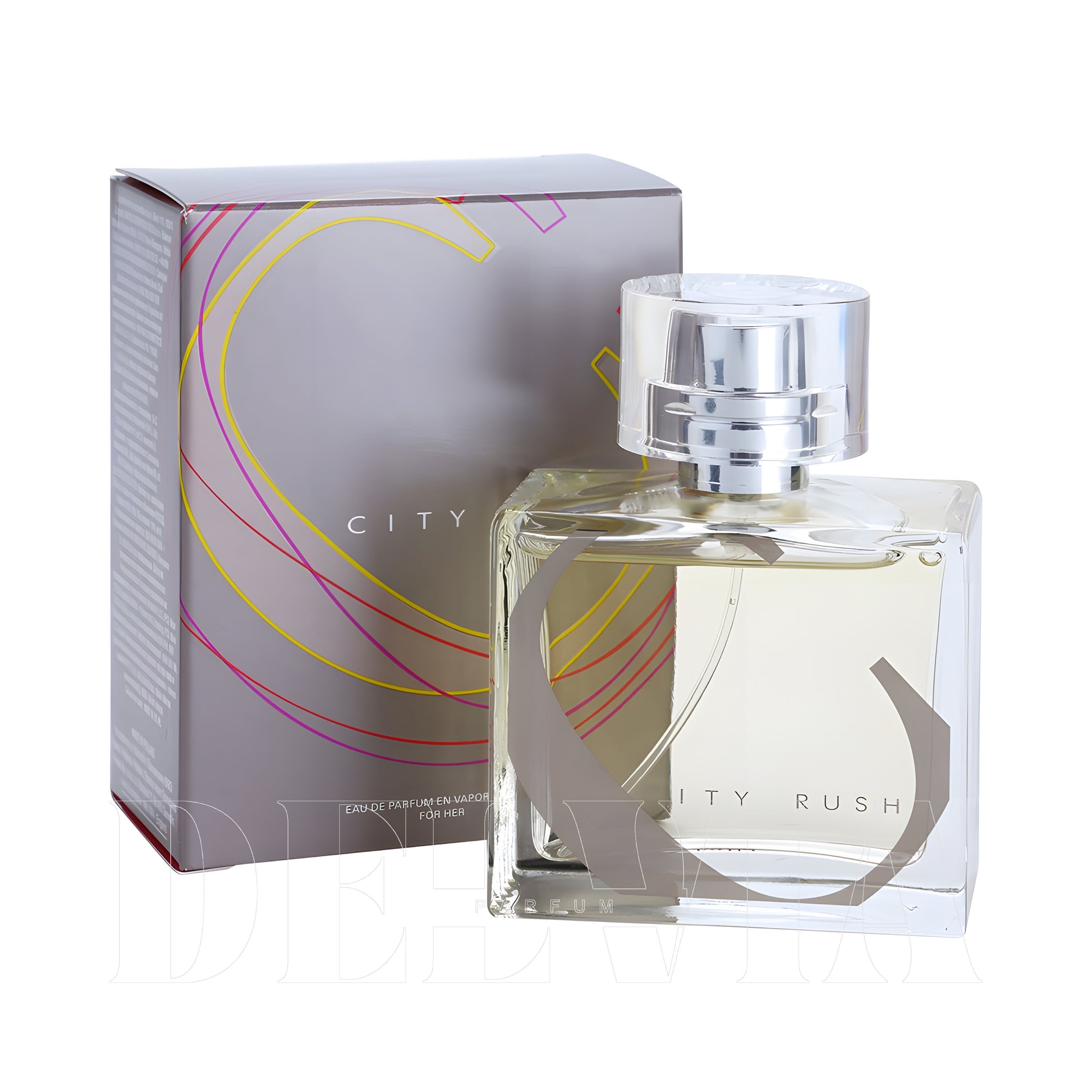 Avon City Rush 8 ml dekant parfüm — kutu ve şişe görseli