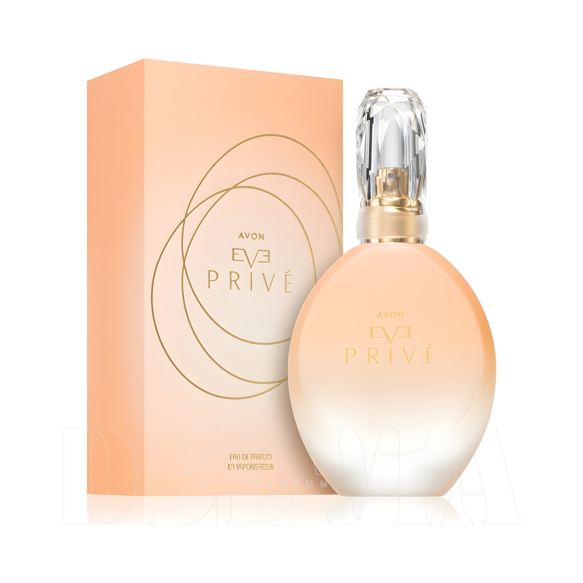 Avon Eve Prive 5 ml dekant parfüm — kutu ve şişe görseli