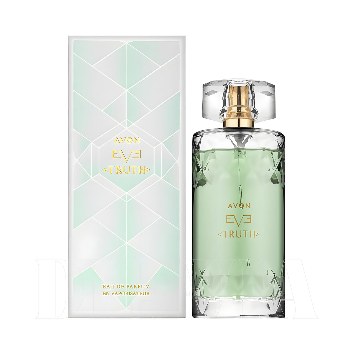 Avon Eve Truth 1 ml dekant parfüm — kutu ve şişe görseli