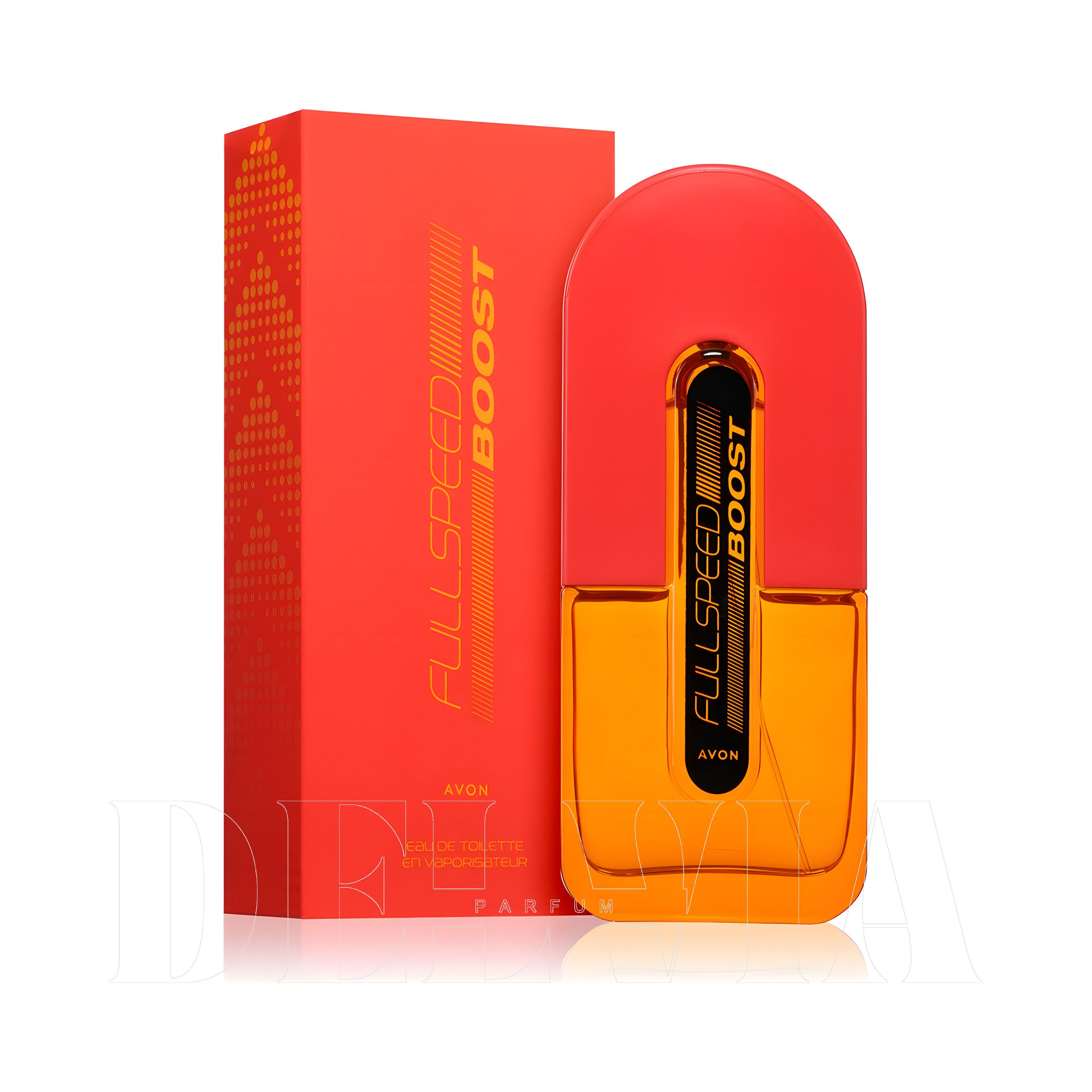 Avon Full Speed Boost 20 ml dekant parfüm — kutu ve şişe görseli