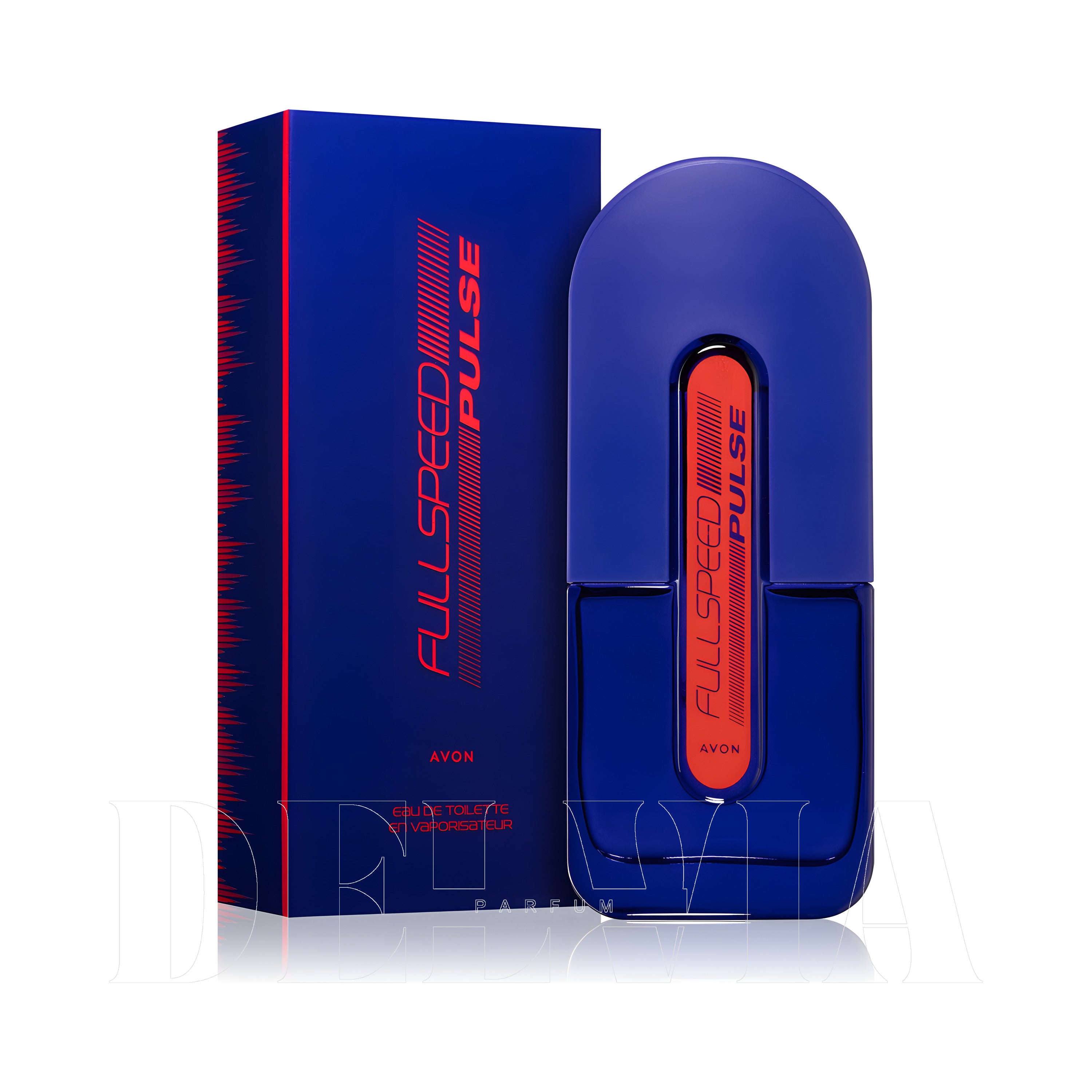 Avon Full Speed Pulse 3 ml dekant parfüm — kutu ve şişe görseli