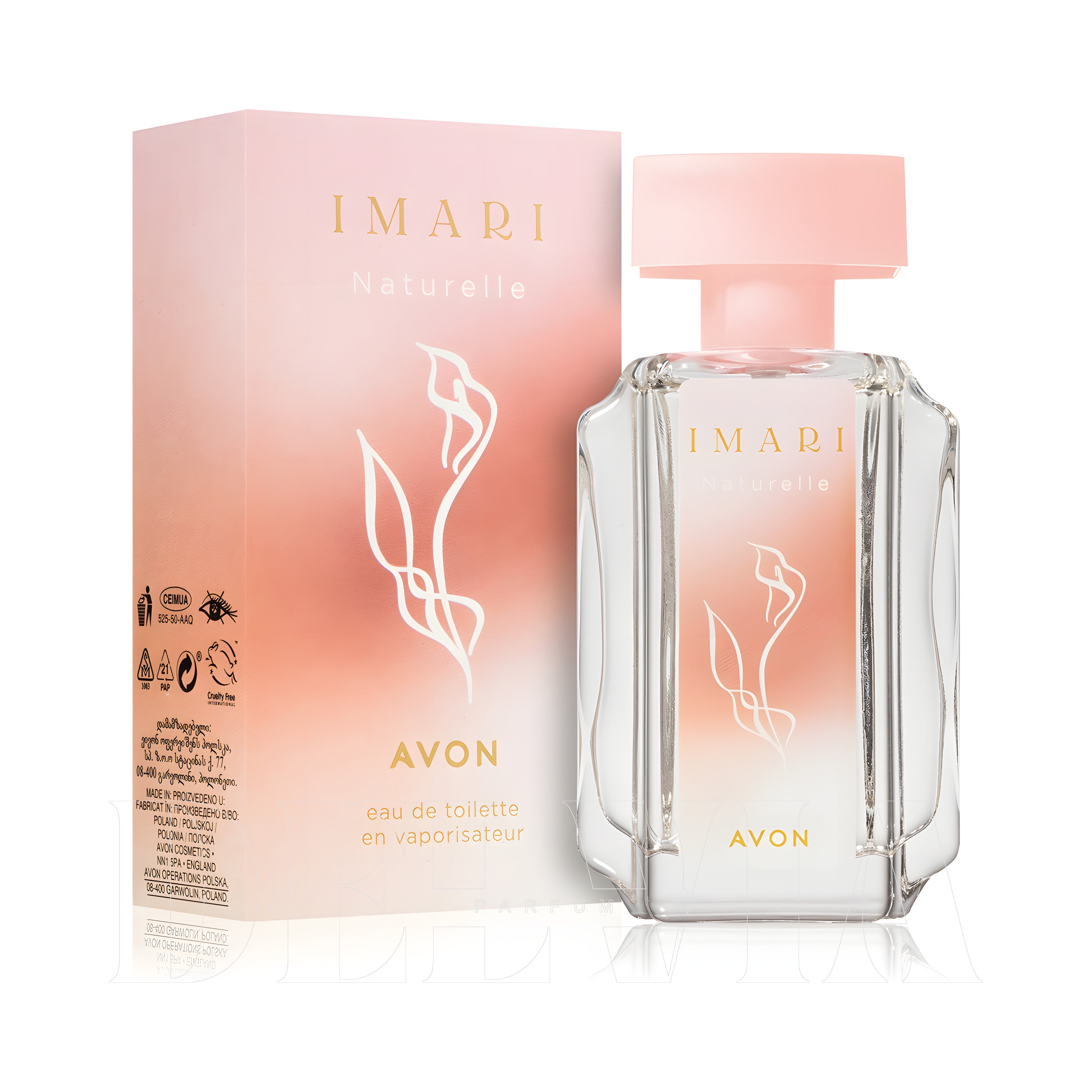 Avon Imari Naturelle 8 ml dekant parfüm — kutu ve şişe görseli