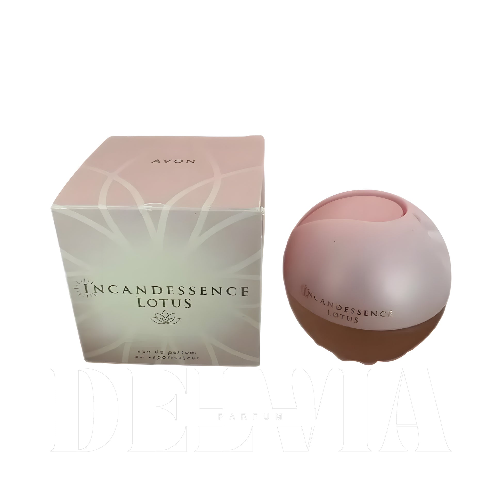 Avon Incandessence Lotus 8 ml dekant parfüm — kutu ve şişe görseli