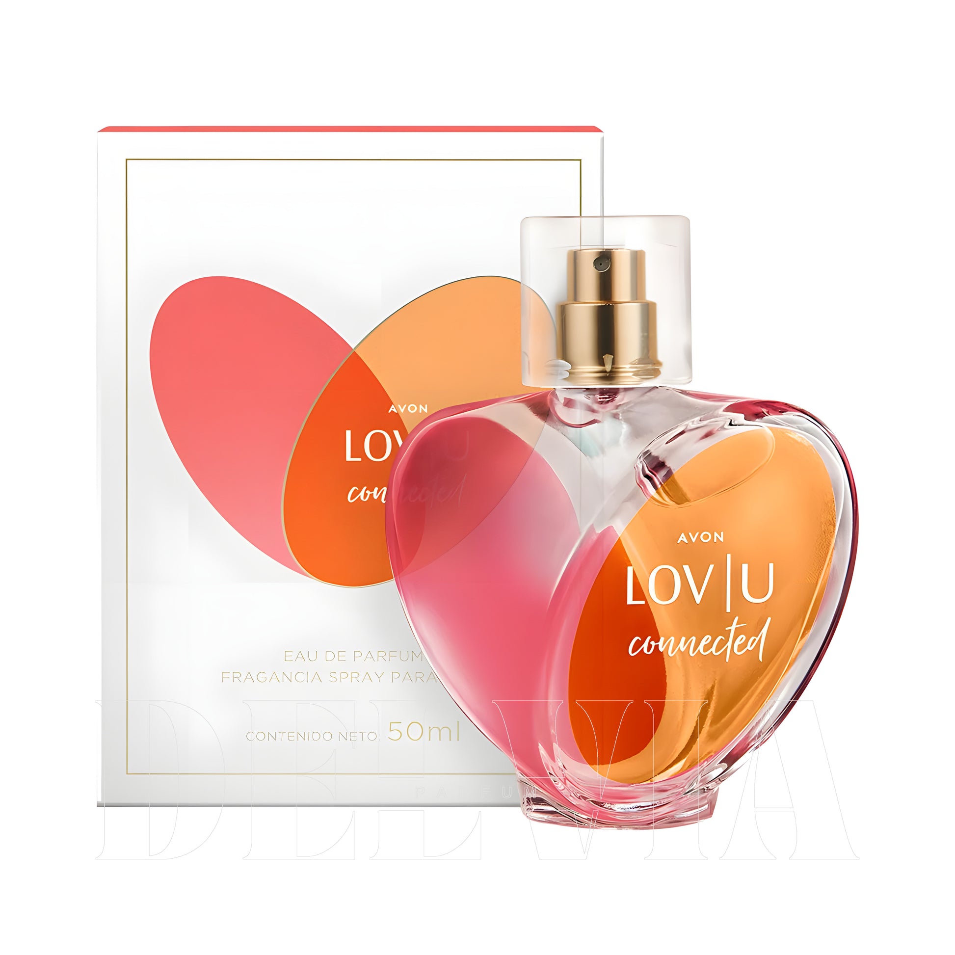 Avon Lov U Connected 15 ml dekant parfüm — kutu ve şişe görseli