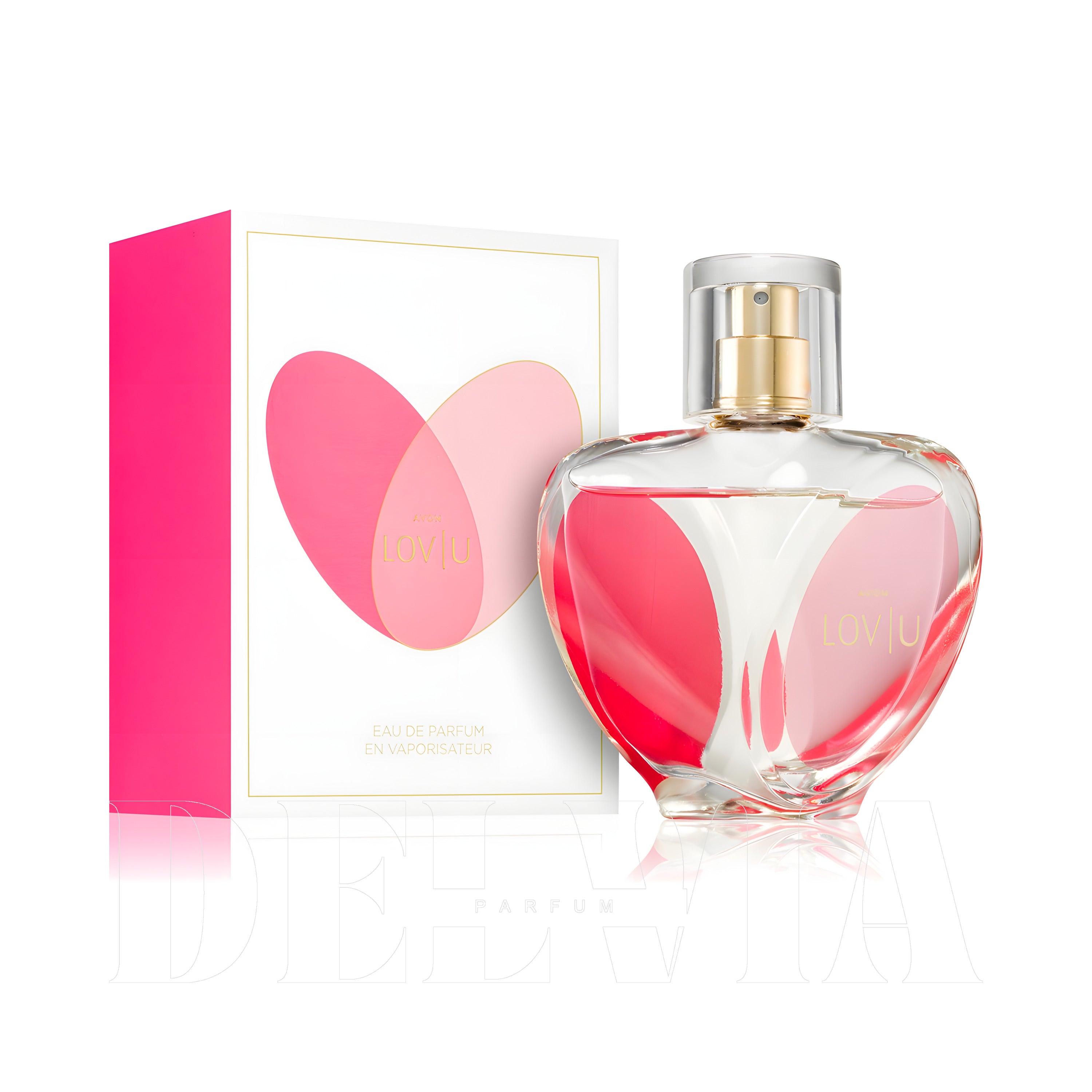 Avon Lov U 2 ml dekant parfüm — kutu ve şişe görseli