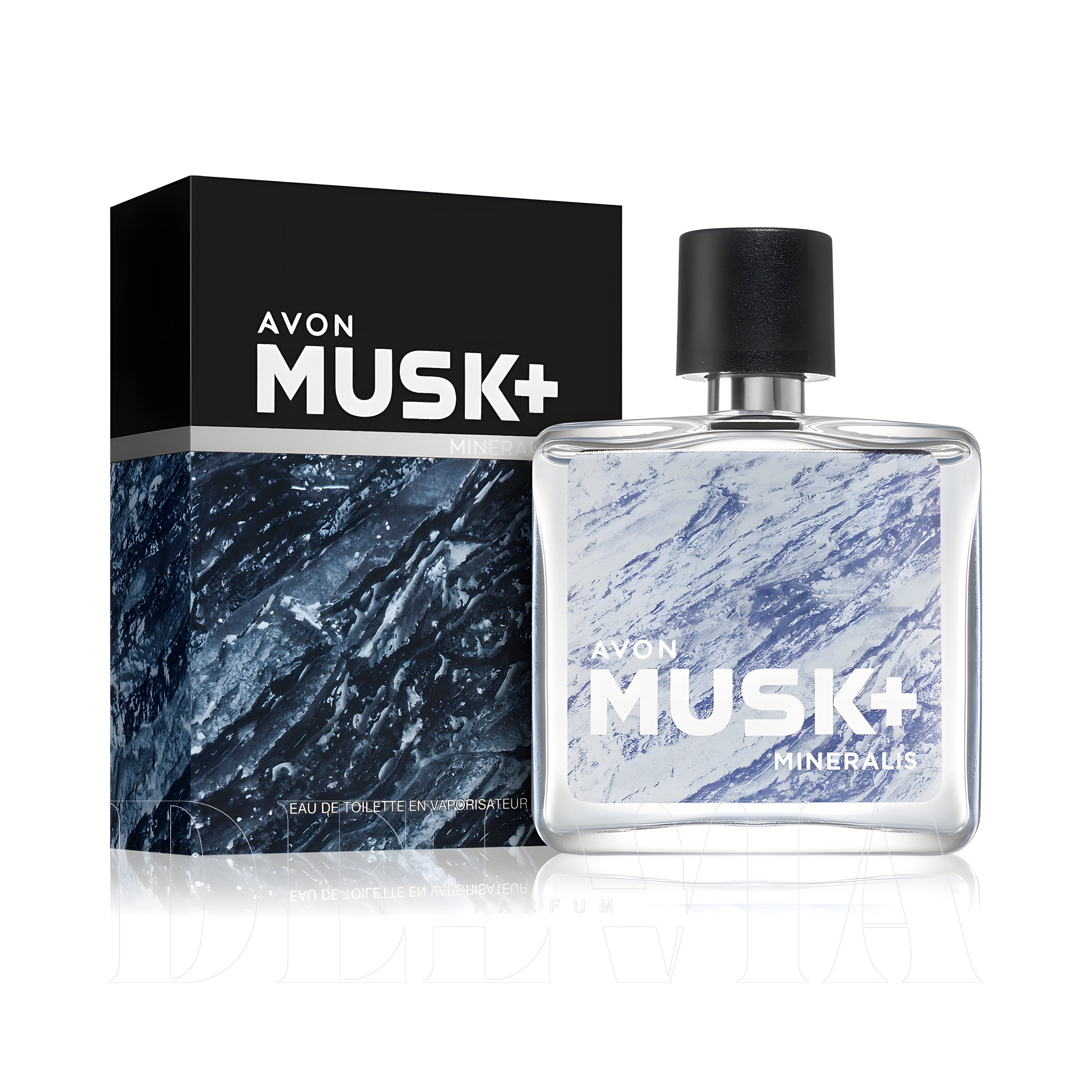 Avon Musk Mineralis 5 ml dekant parfüm — kutu ve şişe görseli