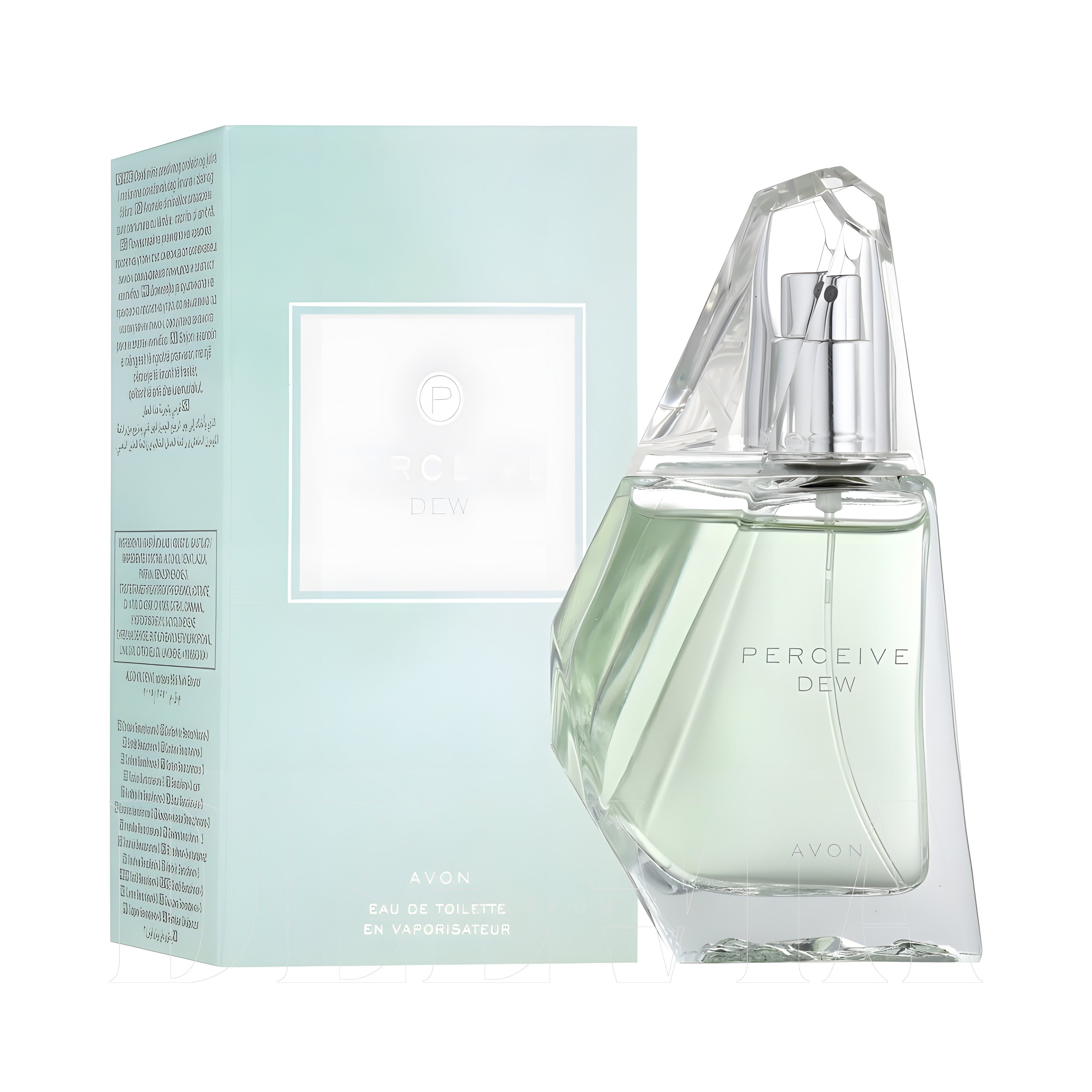 Avon Perceive Dew 10 ml dekant parfüm — kutu ve şişe görseli
