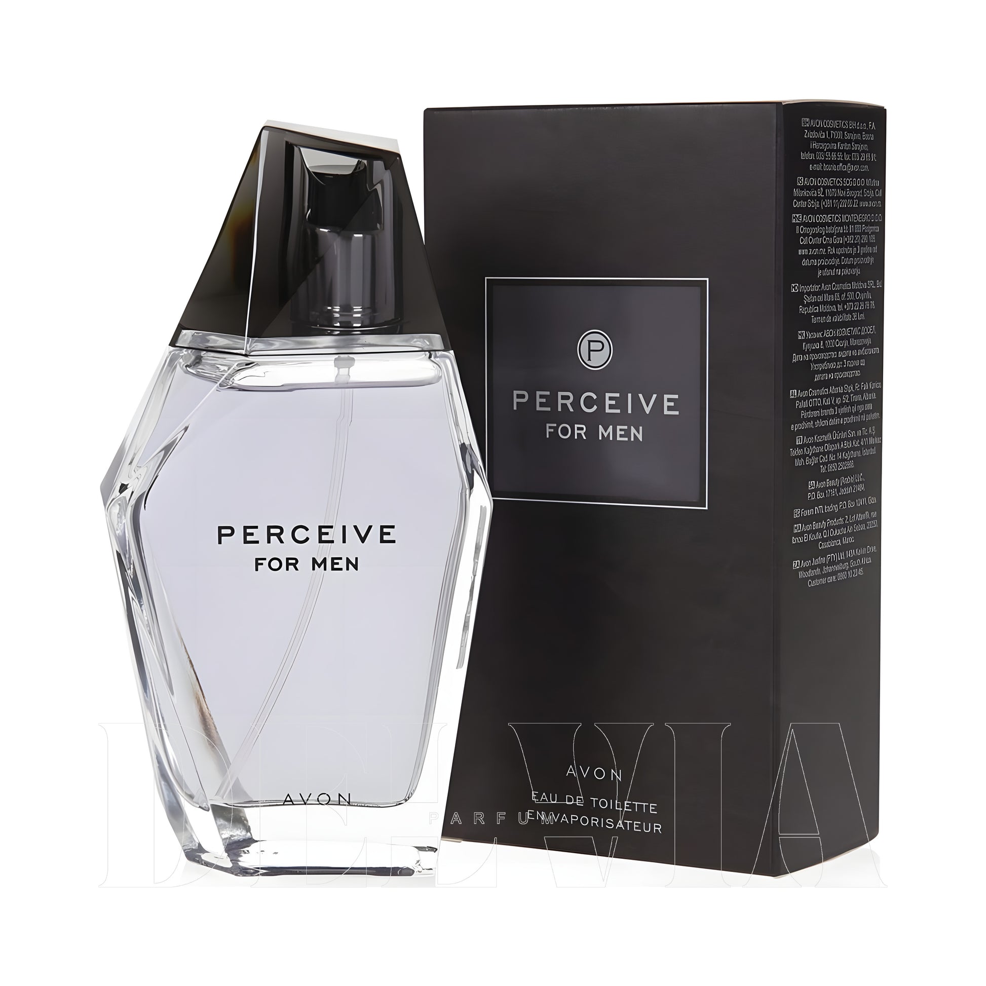 Avon Percevie 8 ml dekant parfüm — kutu ve şişe görseli