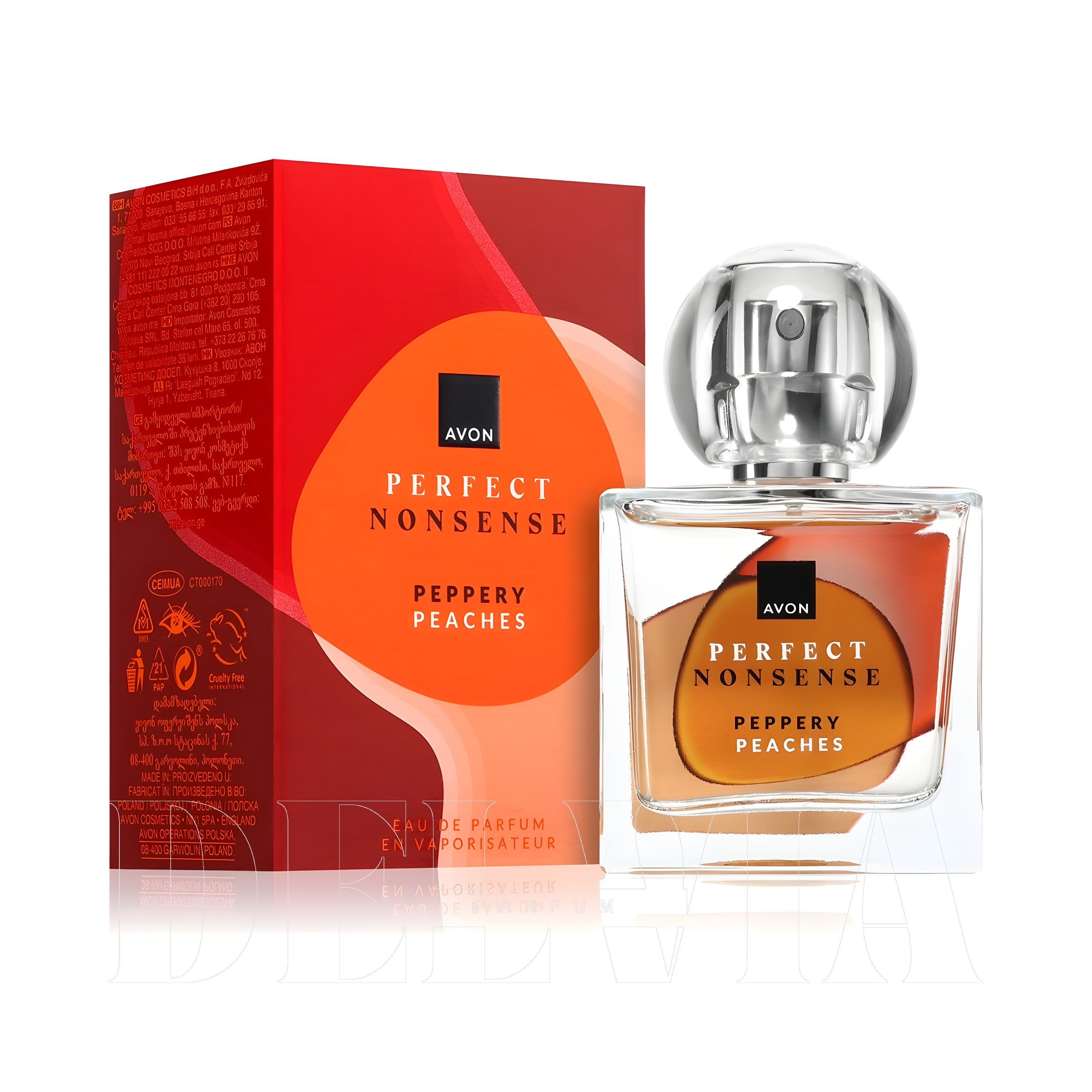 Avon Perfect Nonsense Peppery Peaches Edp 3 ml dekant parfüm — şişe görseli