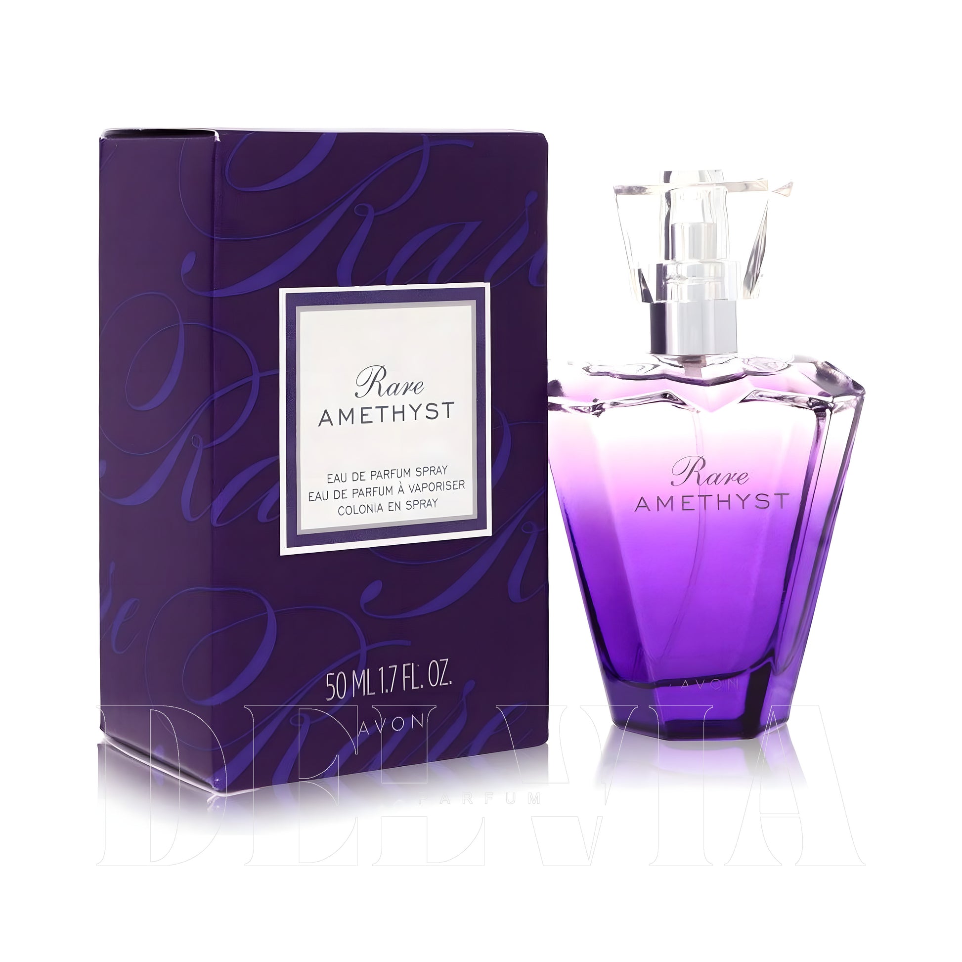 Avon Rare Amethyst 30 Ml dekant parfüm Parfum — kutu ve şişe görseli