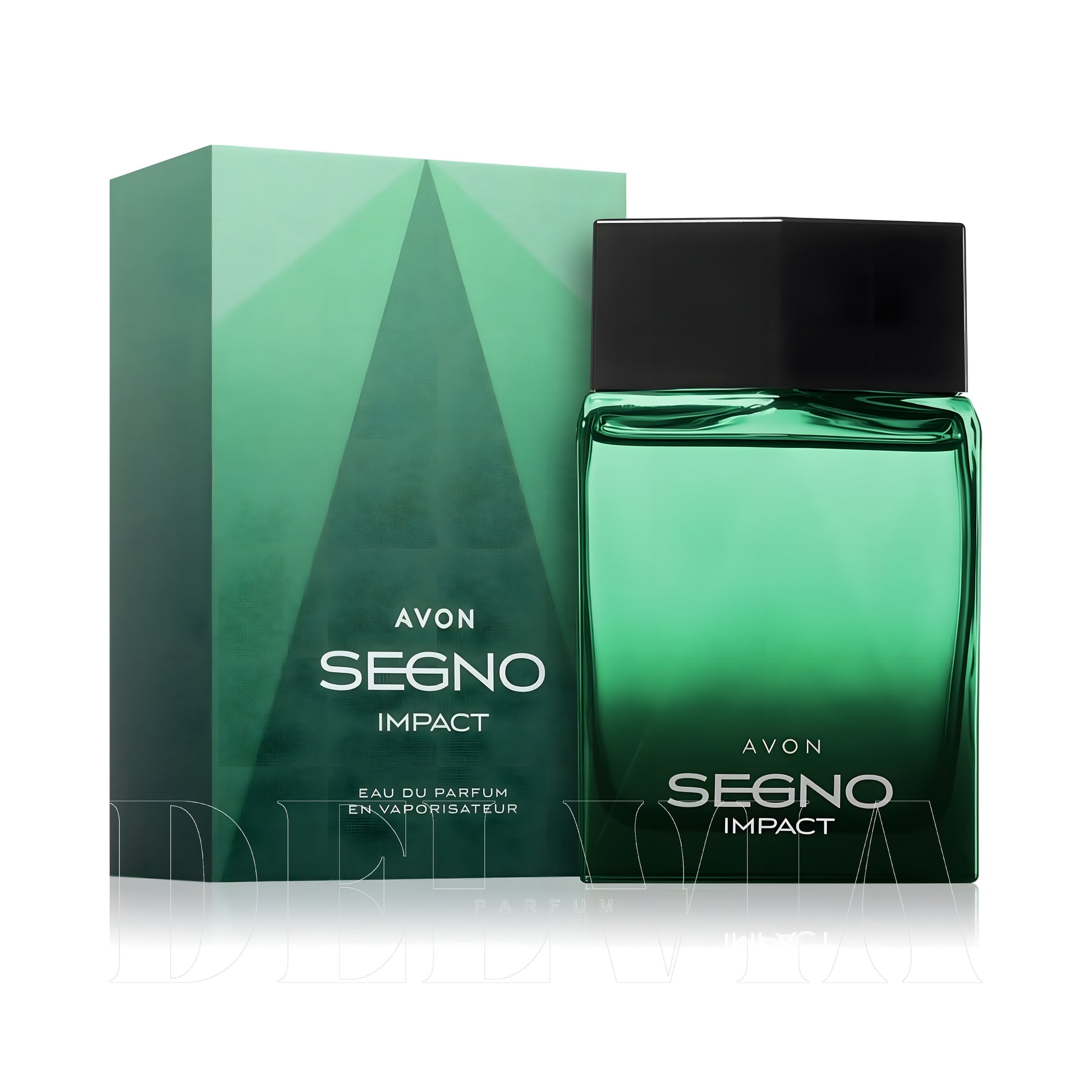 Avon Segno Impact 30 ml dekant parfüm — kutu ve şişe görseli