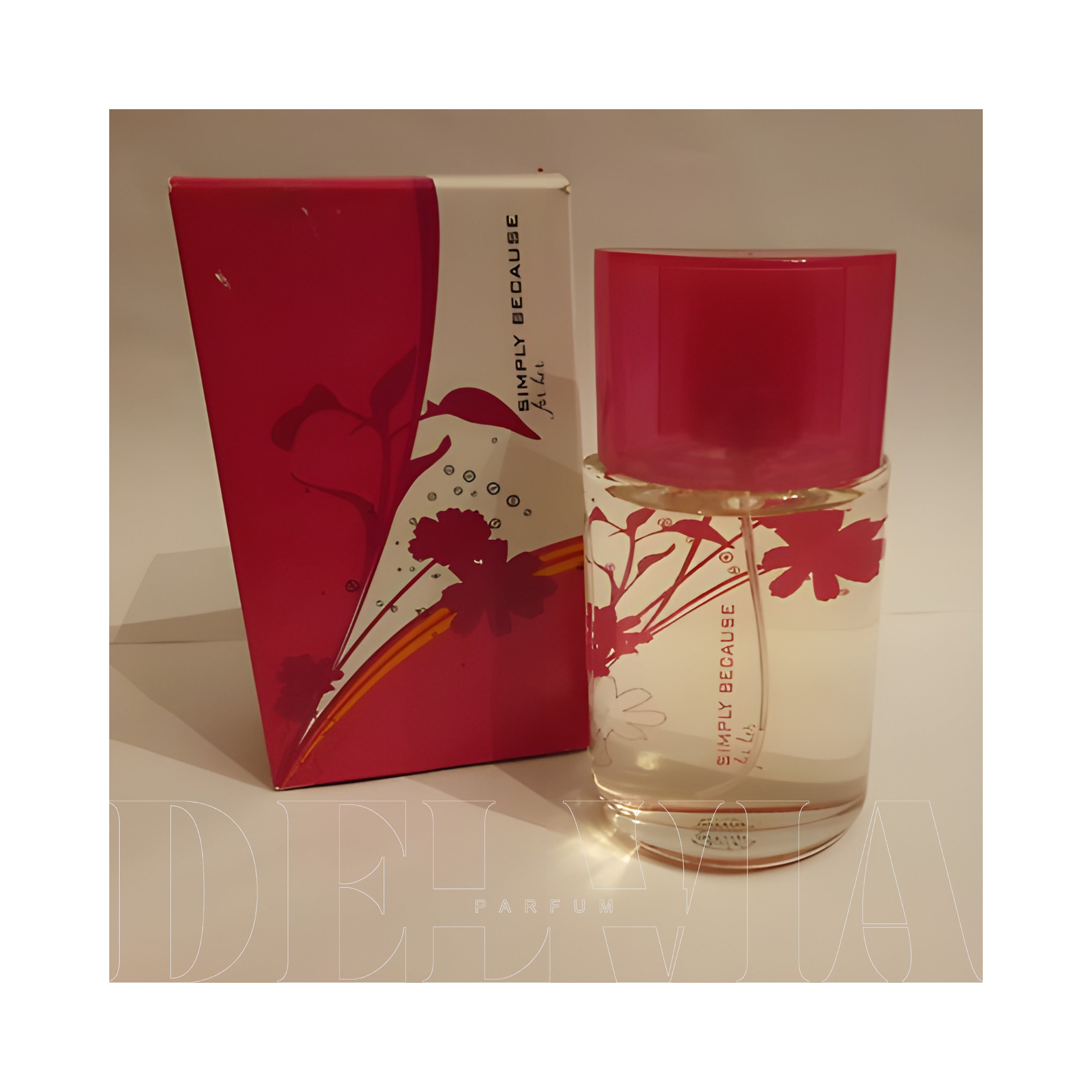 Avon Simply Because 1 ml dekant parfüm — kutu ve şişe görseli
