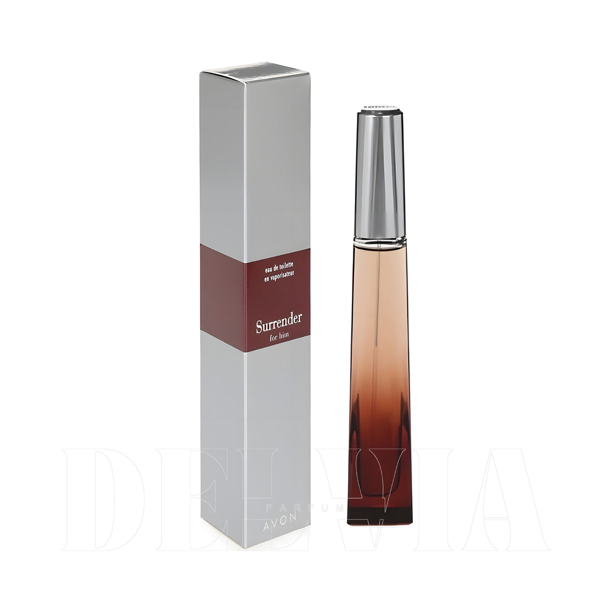 Avon Surrender 8 ml dekant parfüm — kutu ve şişe görseli