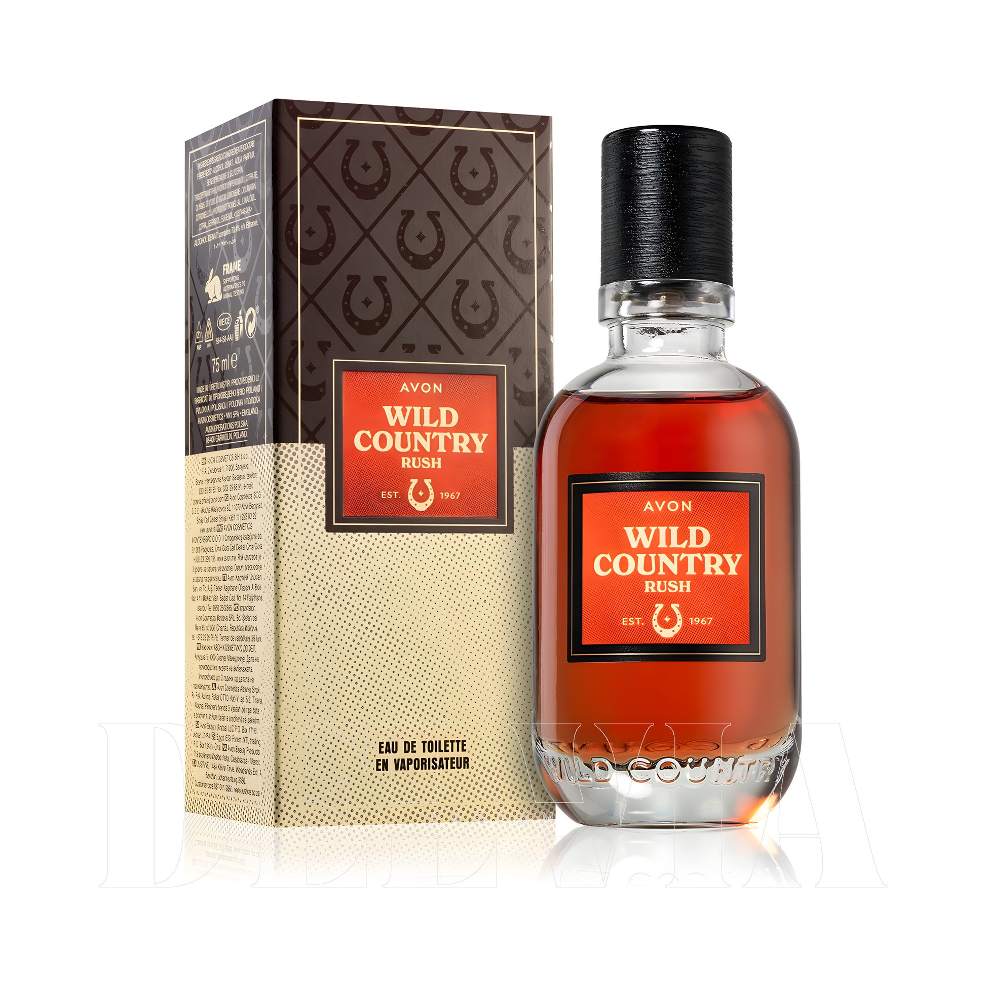 Avon Wild Country Rush 8 ml dekant parfüm — kutu ve şişe görseli