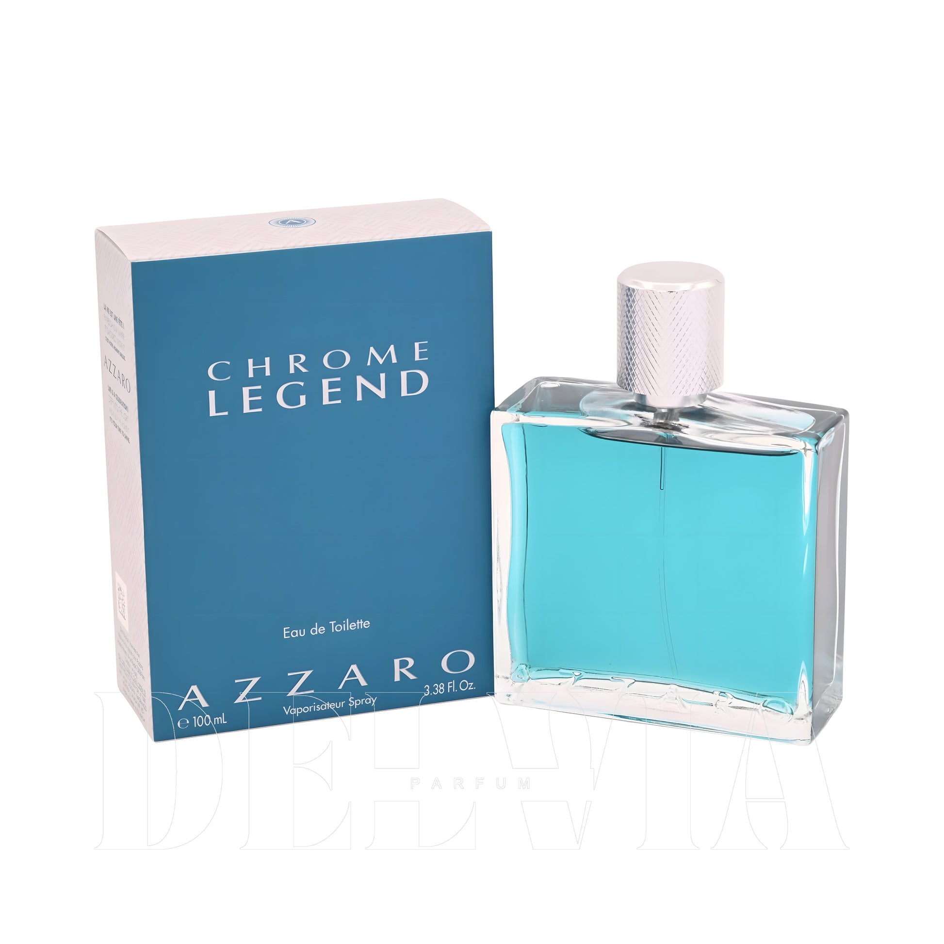 Azzaro Chrome Legend 2 ml dekant parfüm — kutu ve şişe görseli