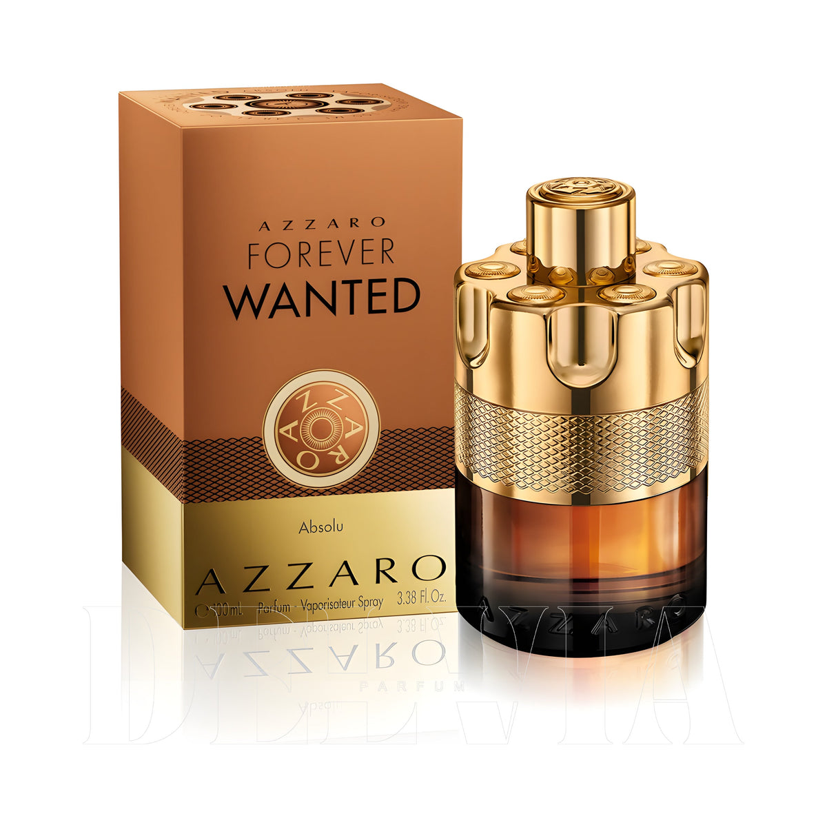 Azzaro Forever Wanted Absolu Parfum 2 ml dekant parfüm — kutu ve şişe görseli