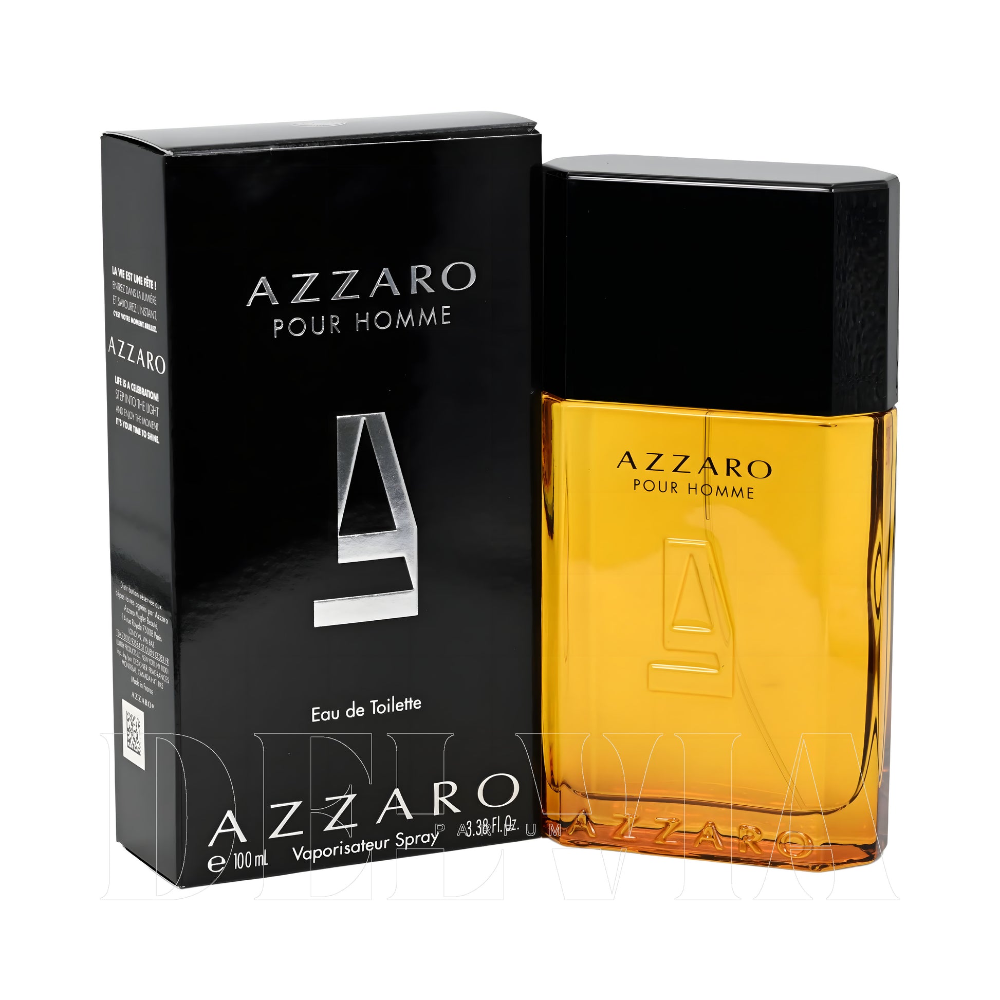 Azzaro Pour Homme 1 ml dekant parfüm — kutu ve şişe görseli
