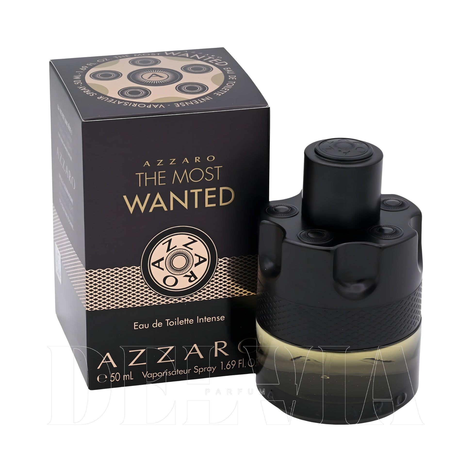 Azzaro The Most Wanted Intense Tam Boy Parfum — kutu ve şişe görseli