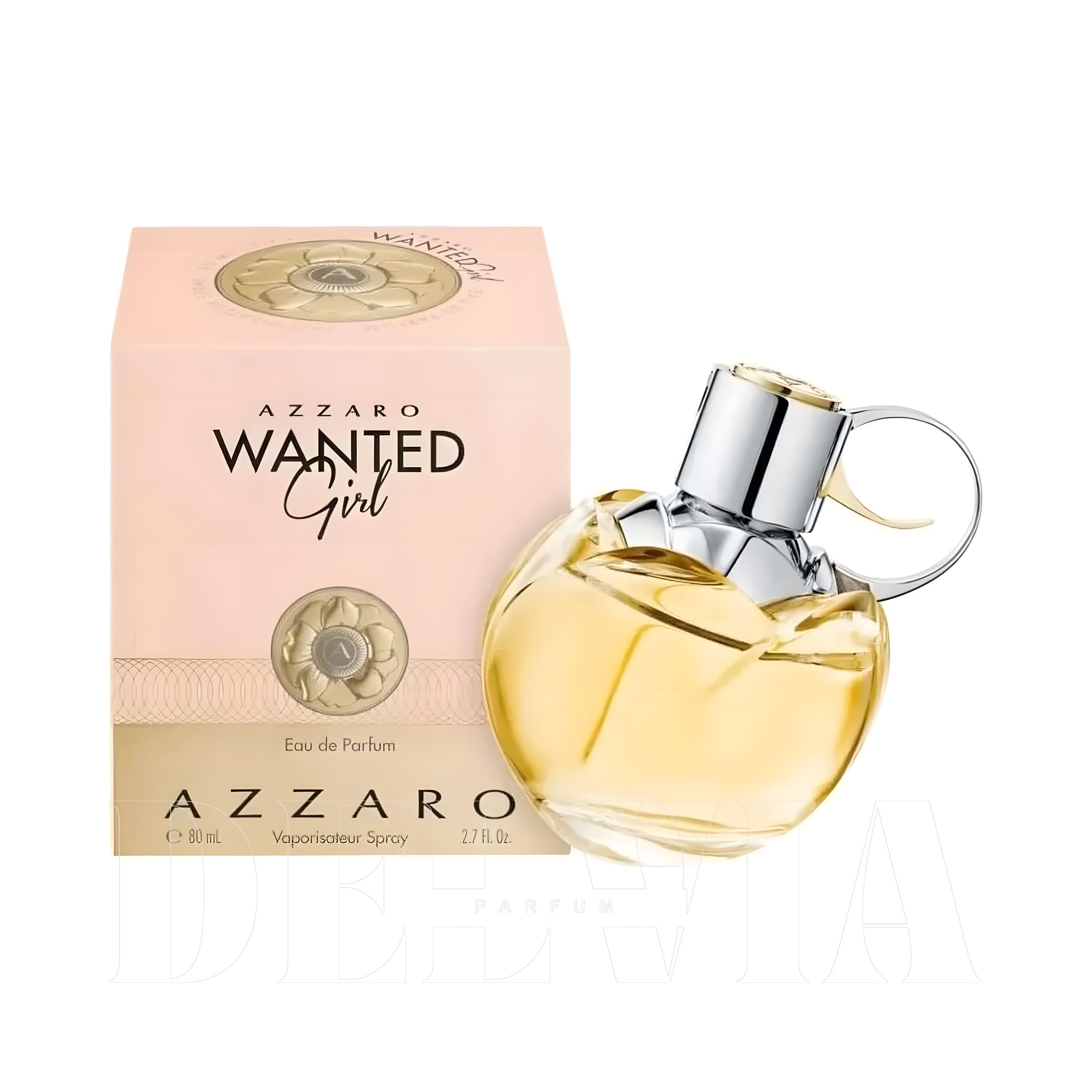 Azzaro Wanted Girl 2 ml dekant parfüm — kutu ve şişe görseli