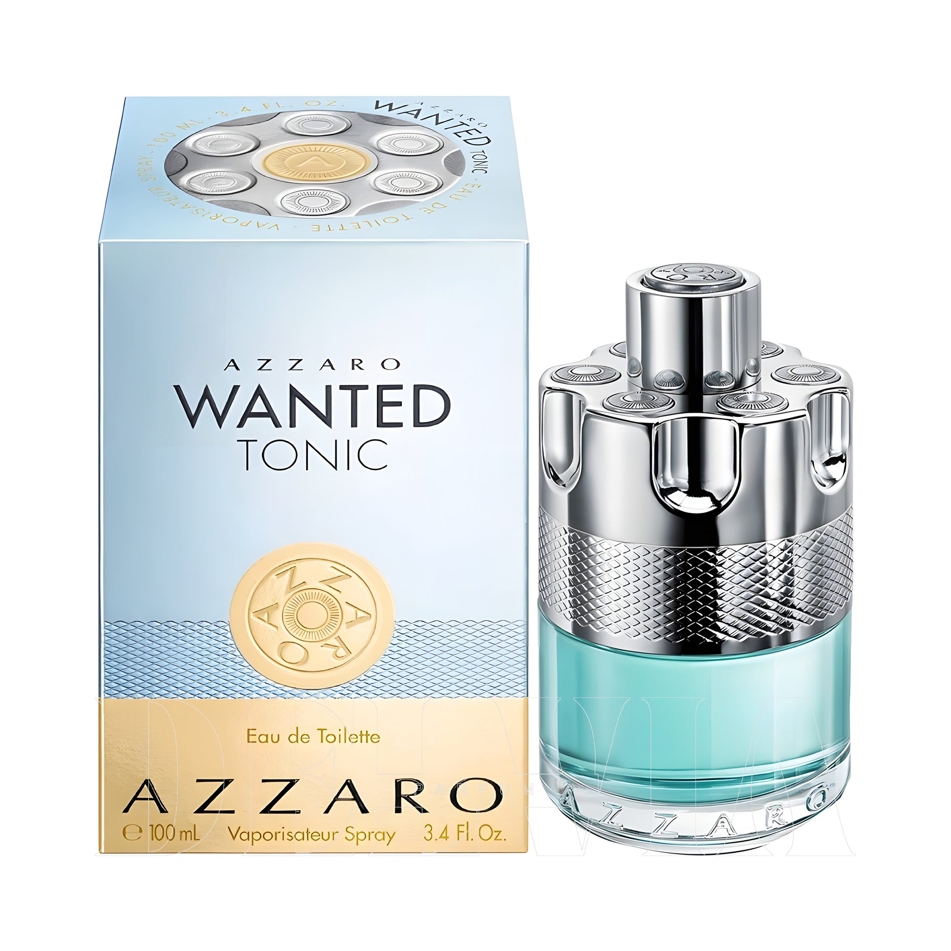 Azzaro Wanted Tonic 2 ml dekant parfüm — kutu ve şişe görseli