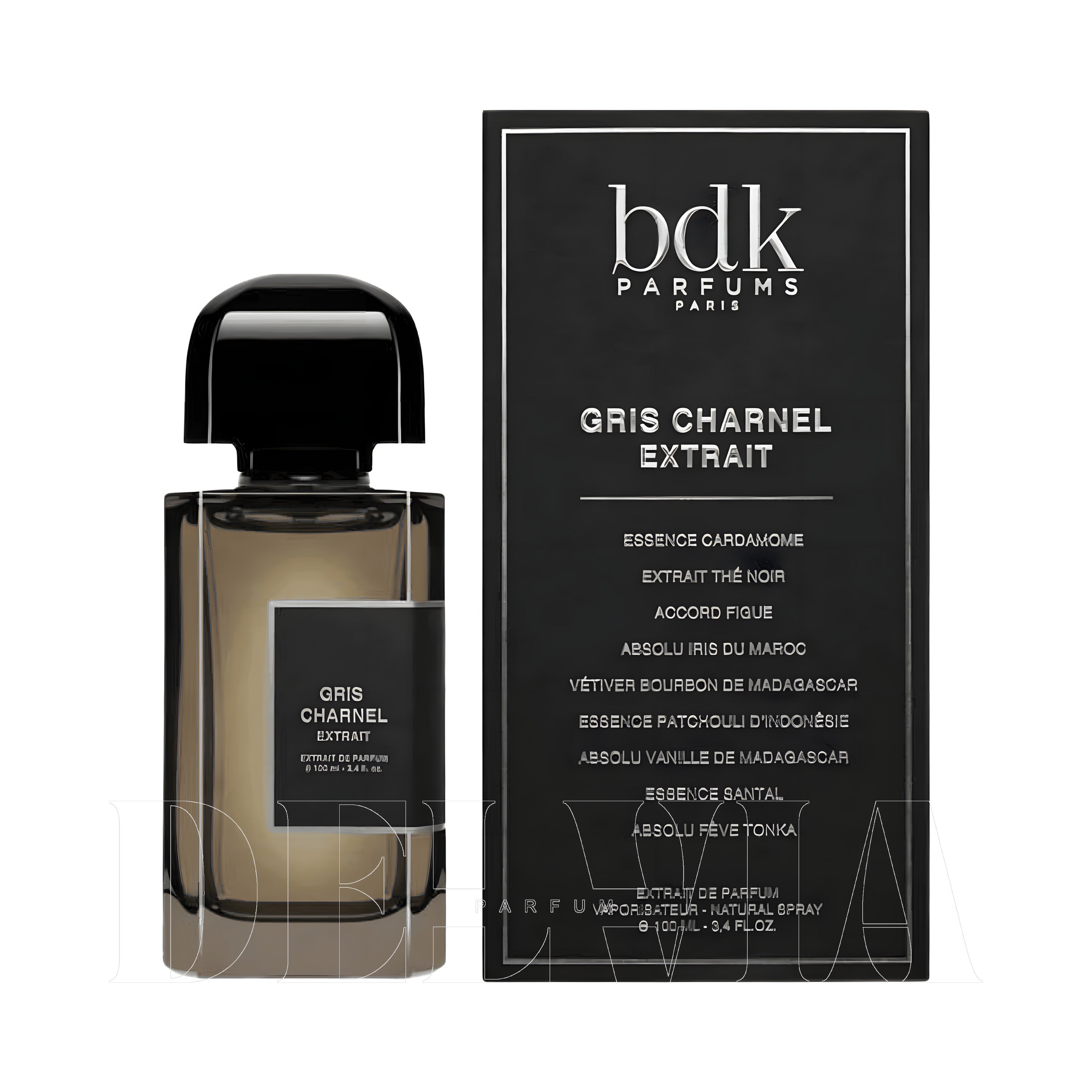Bdk Parfums Gris Charnel Extrait 5 ml dekant parfüm — kutu ve şişe görseli