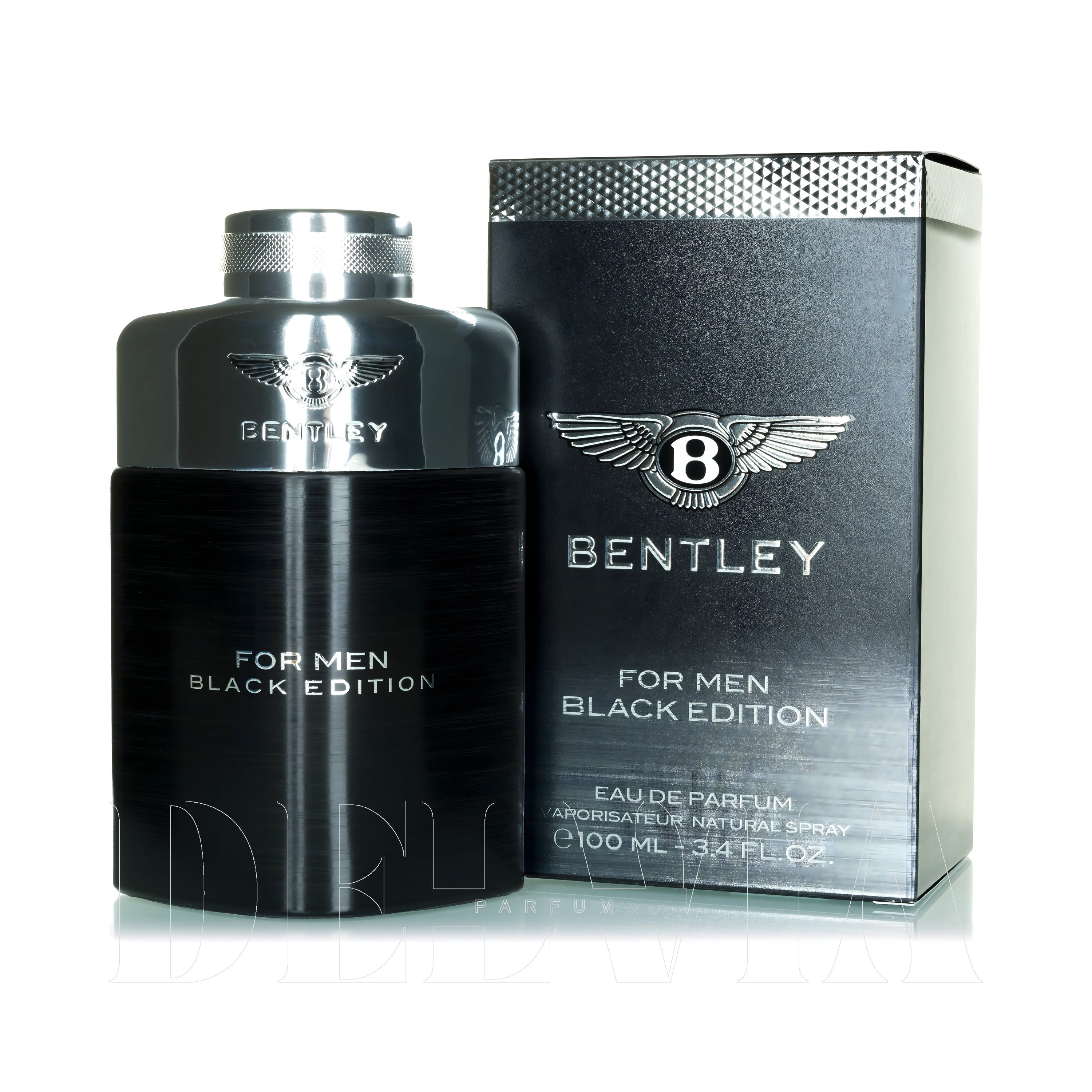 Bentley For Men Black Edition 2 ml dekant parfüm — kutu ve şişe görseli