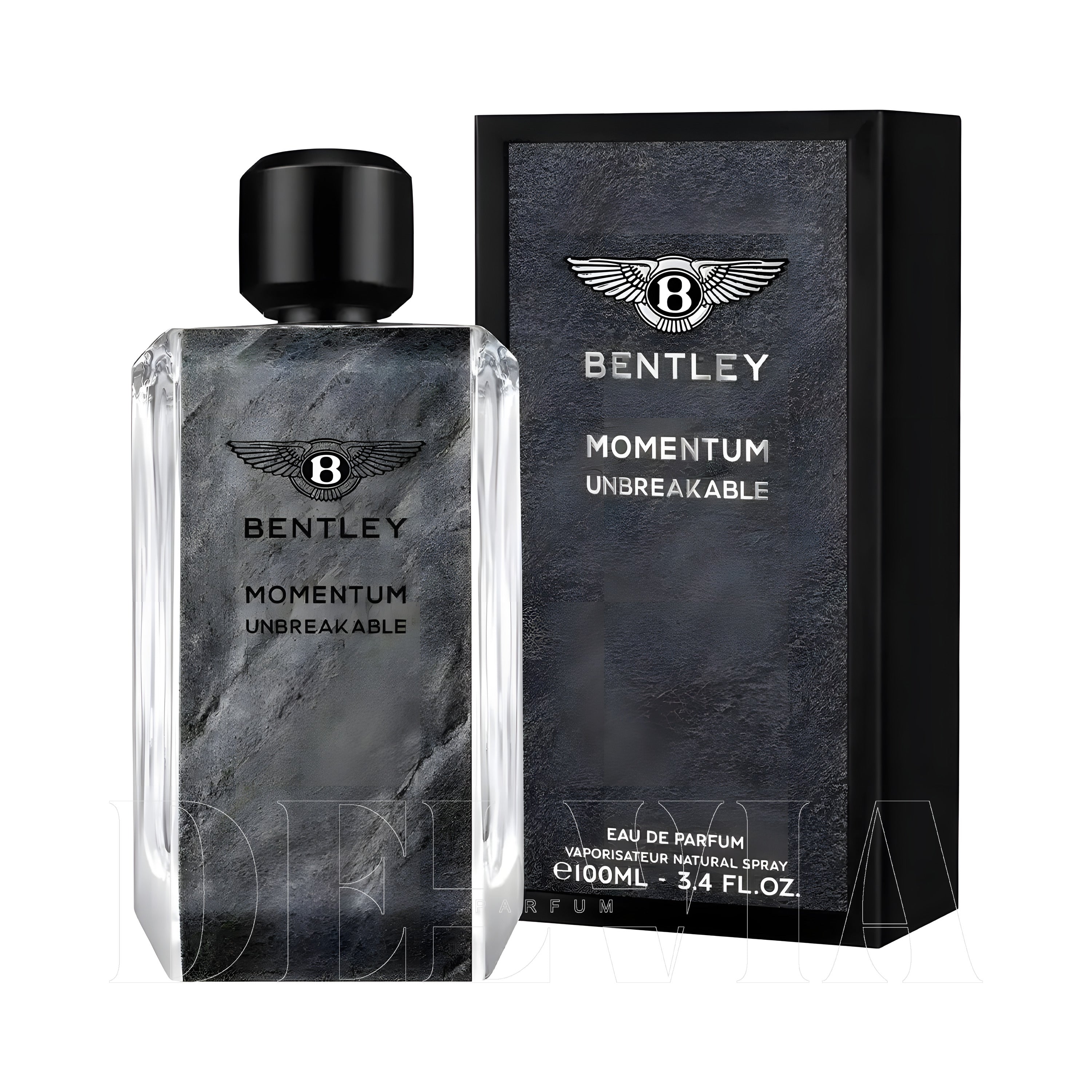 Bentley Momentum Unbreakable Tam Boy Parfum — kutu ve şişe görseli