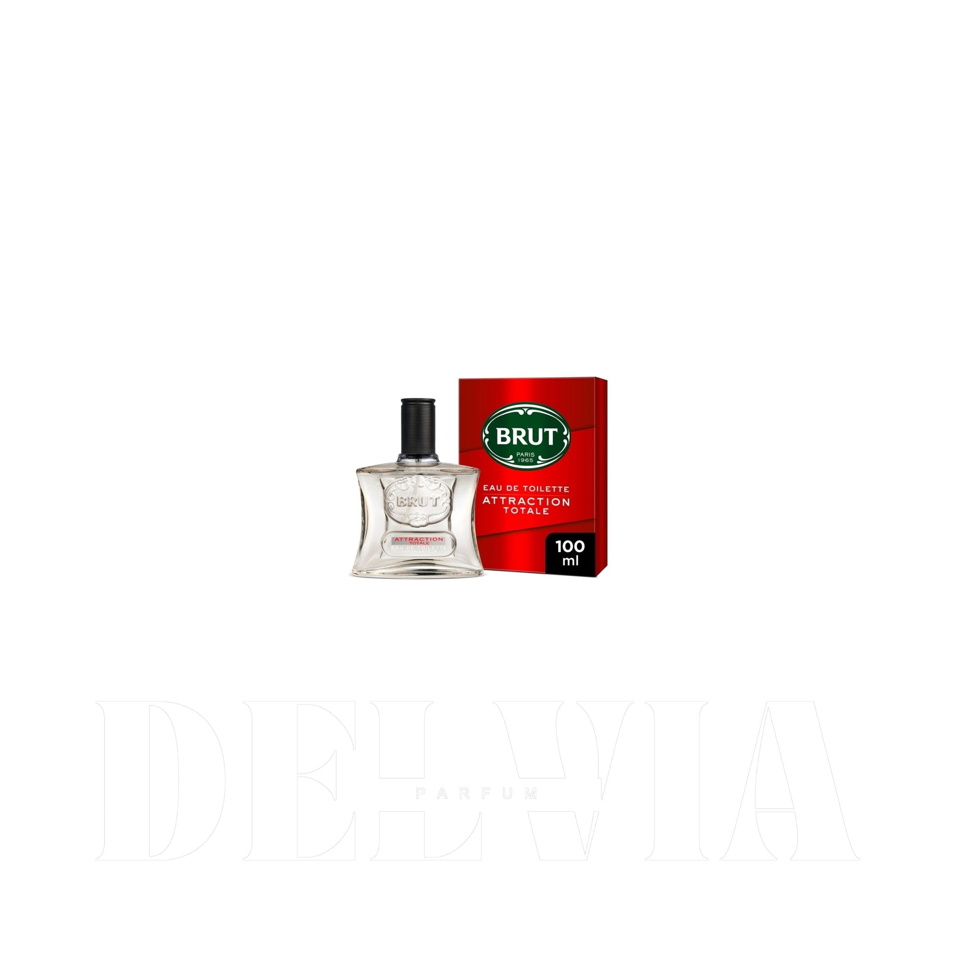 Brut Attraction 15 ml dekant parfüm — kutu ve şişe görseli
